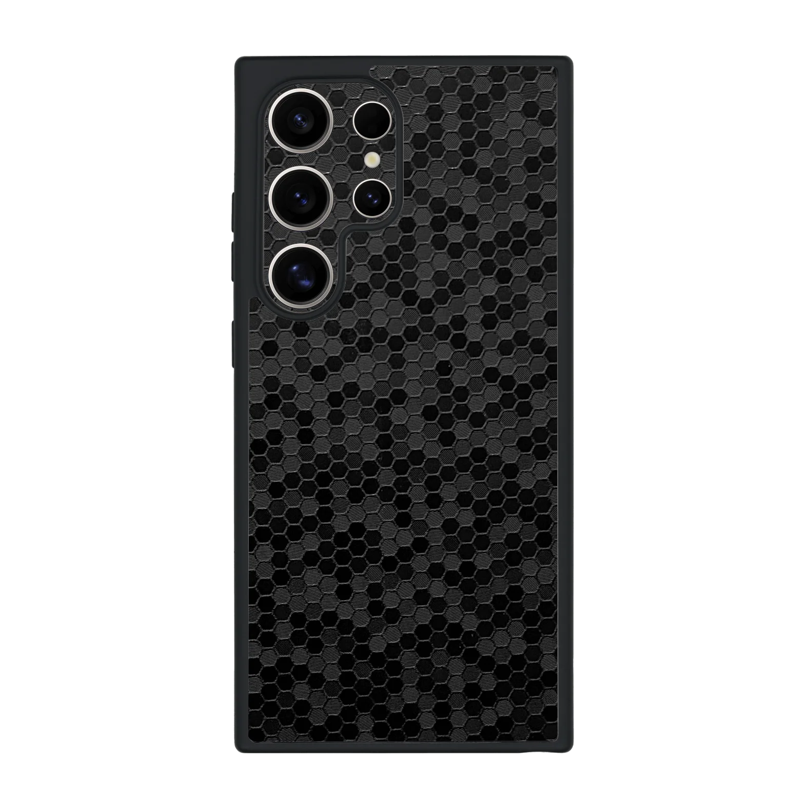 Galaxy S24 ULTRA Qcaze - LUXURIA BLACK HONEYCOMB 3D TEXTURED (Case + Skin Kit)
