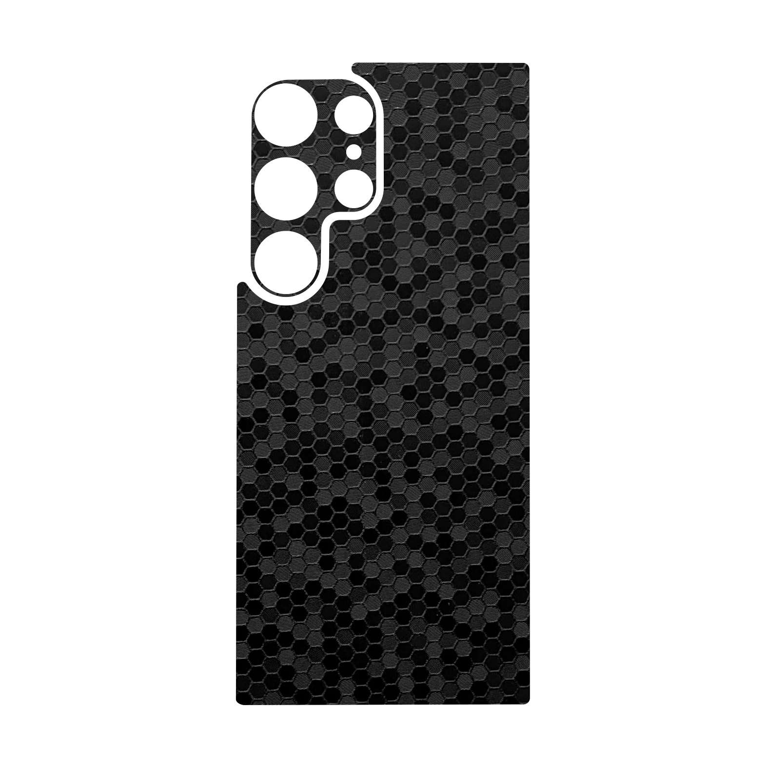 Galaxy S24 ULTRA Qcaze - LUXURIA BLACK HONEYCOMB 3D TEXTURED (Case + Skin Kit) - Image 3