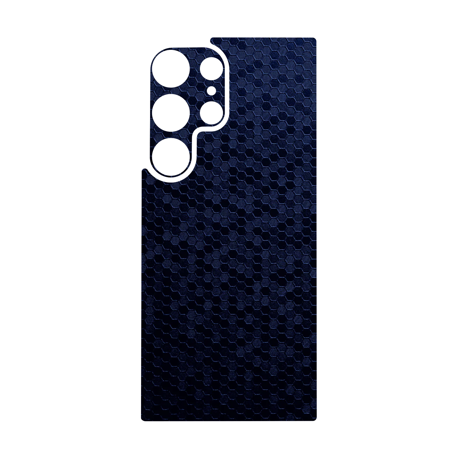 Galaxy S24 ULTRA Qcaze - LUXURIA Navy Blue HONEYCOMB 3D TEXTURED (Case + Skin Kit) - Image 3