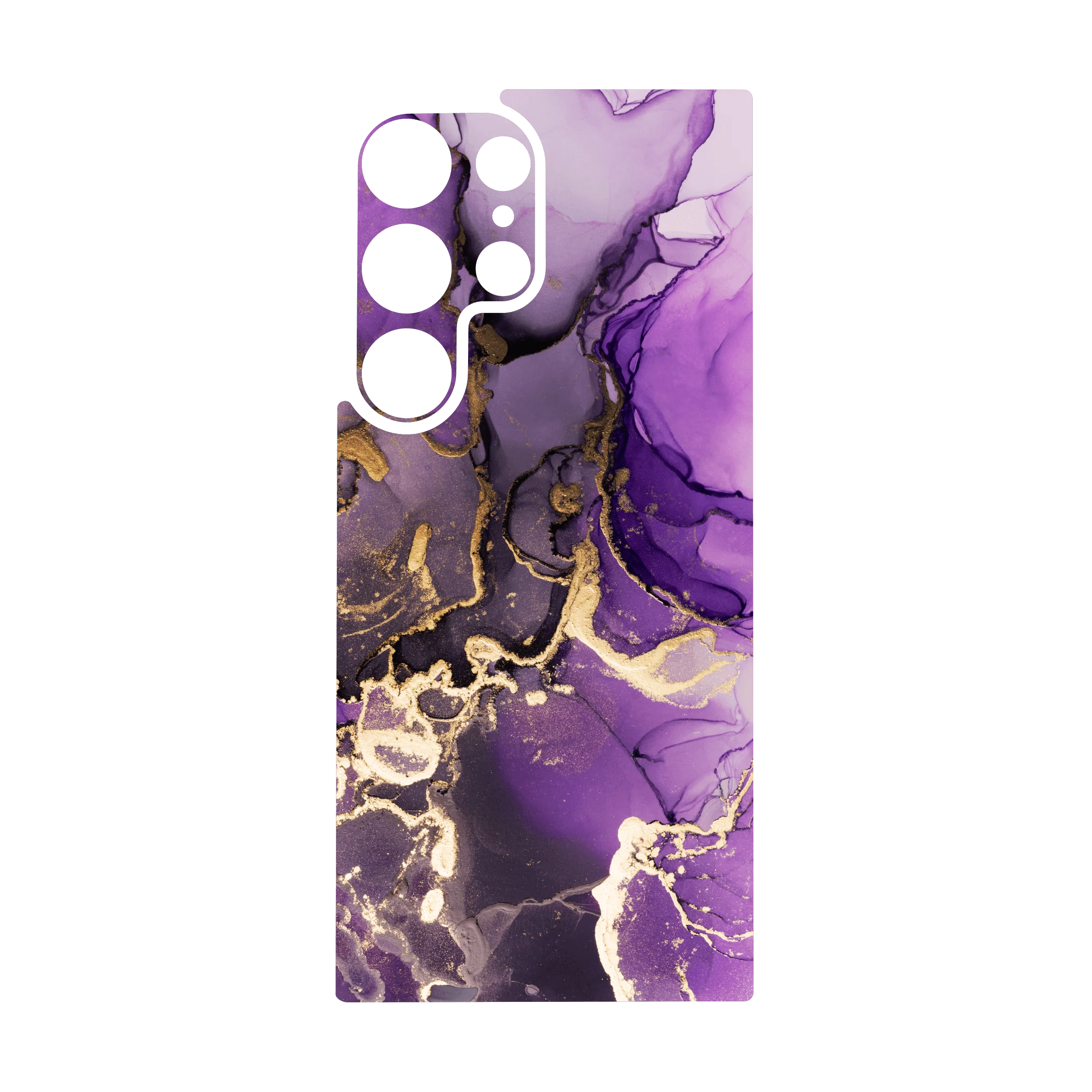 Galaxy S24 ULTRA Qcaze - SIGNATURE AGATE GEODE Purple-Gold (Case + Skin Kit) - Image 3