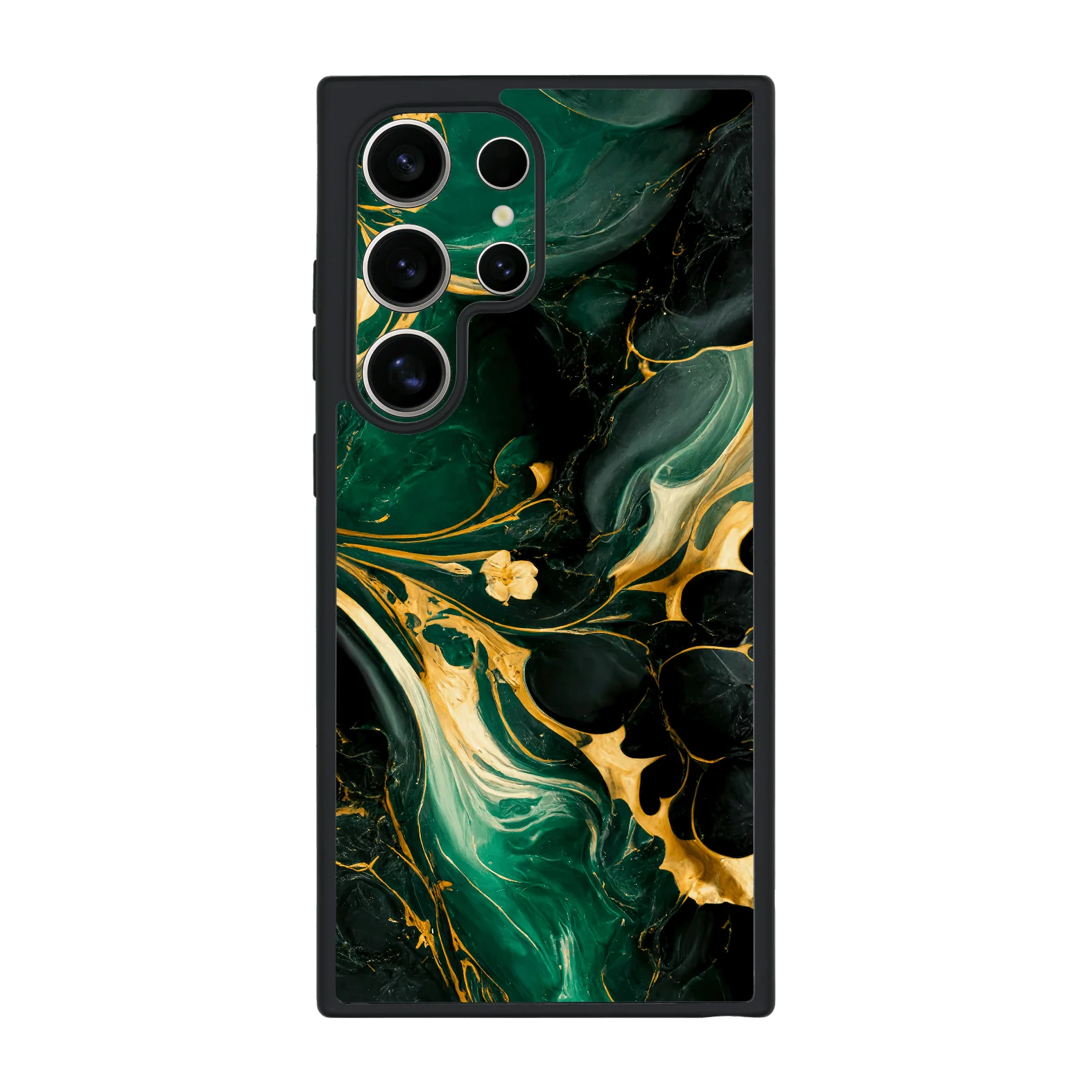 Galaxy S24 ULTRA Qcaze - SIGNATURE AGATE GEODE Royal Green-Gold (Case + Skin Kit)
