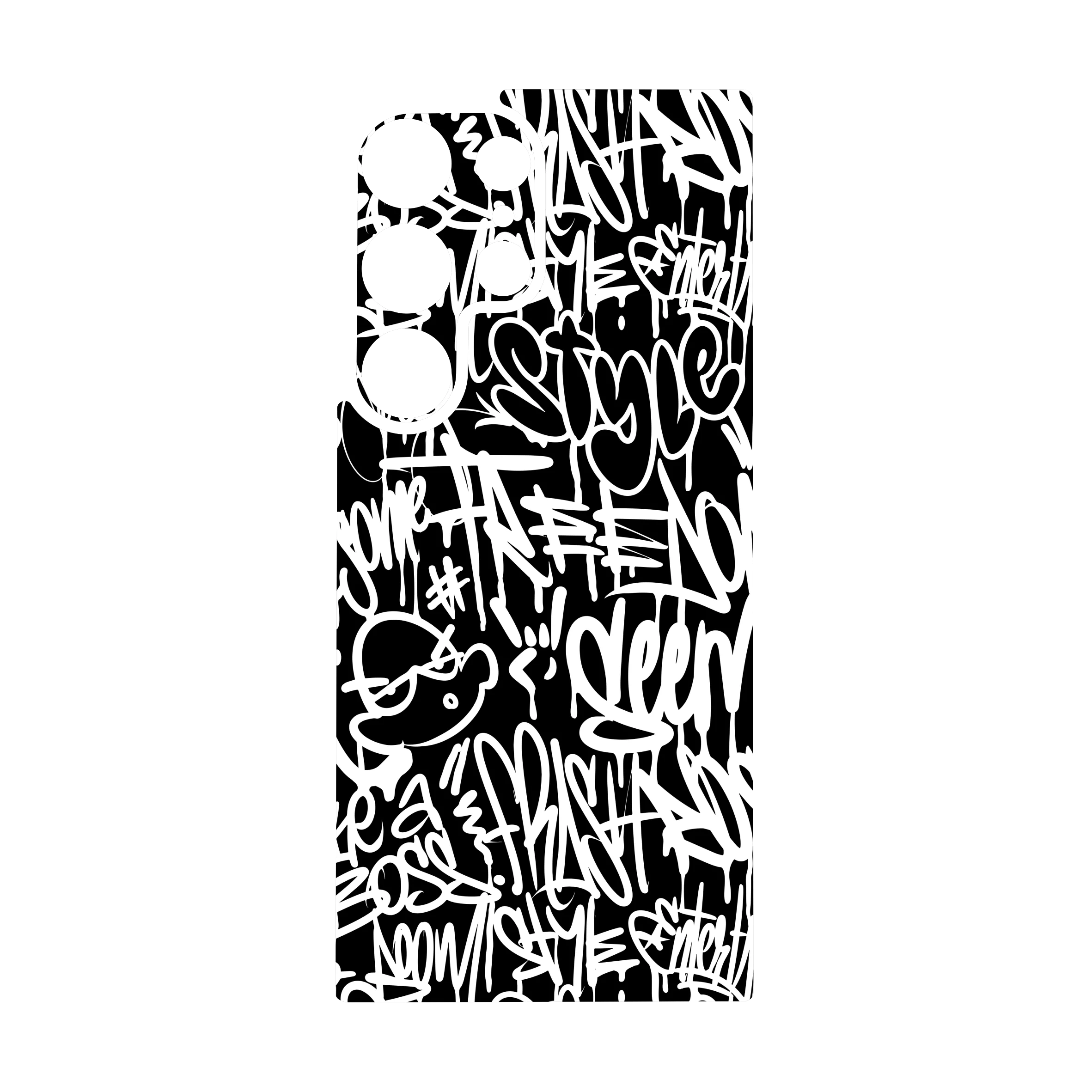 Galaxy S24 ULTRA Qcaze - SIGNATURE Monochrome Graffiti (Case + Skin Kit) - Image 3