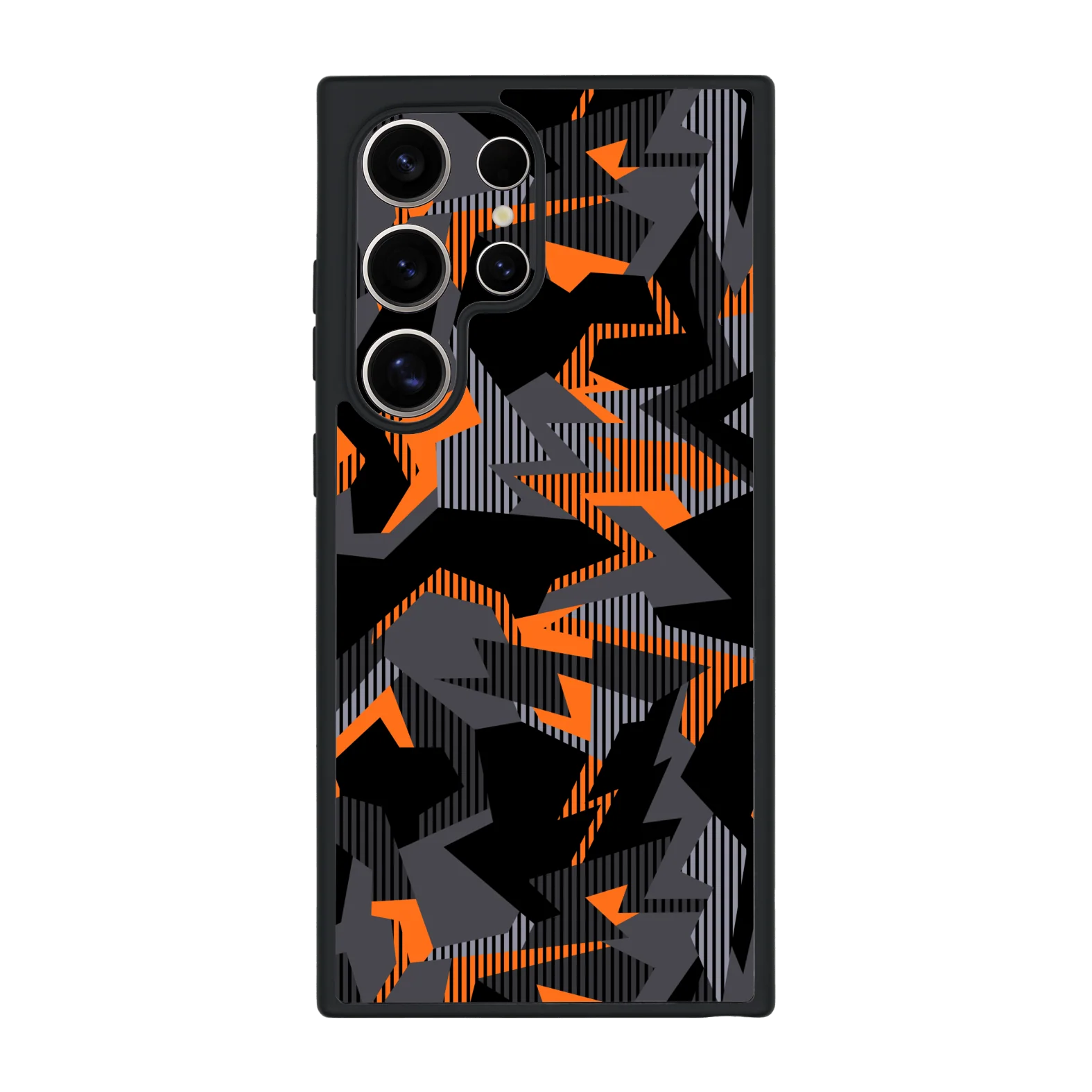 Galaxy S24 ULTRA Qcaze - SIGNATURE Sharp-Edged Orange CAMO (Case + Skin Kit)