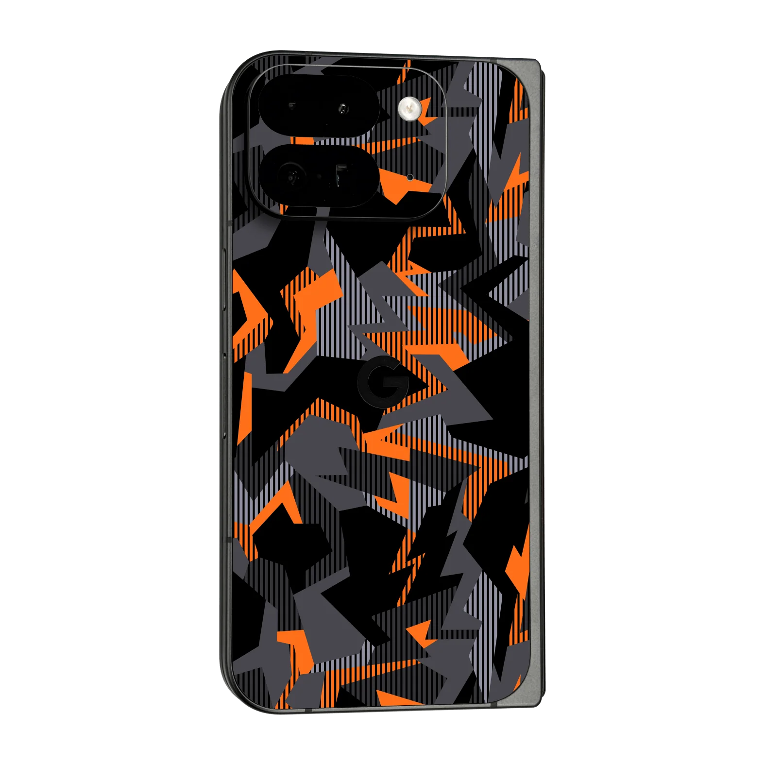 Google Pixel 9 Pro FOLD - SIGNATURE Sharp-Edged Orange CAMO Skin