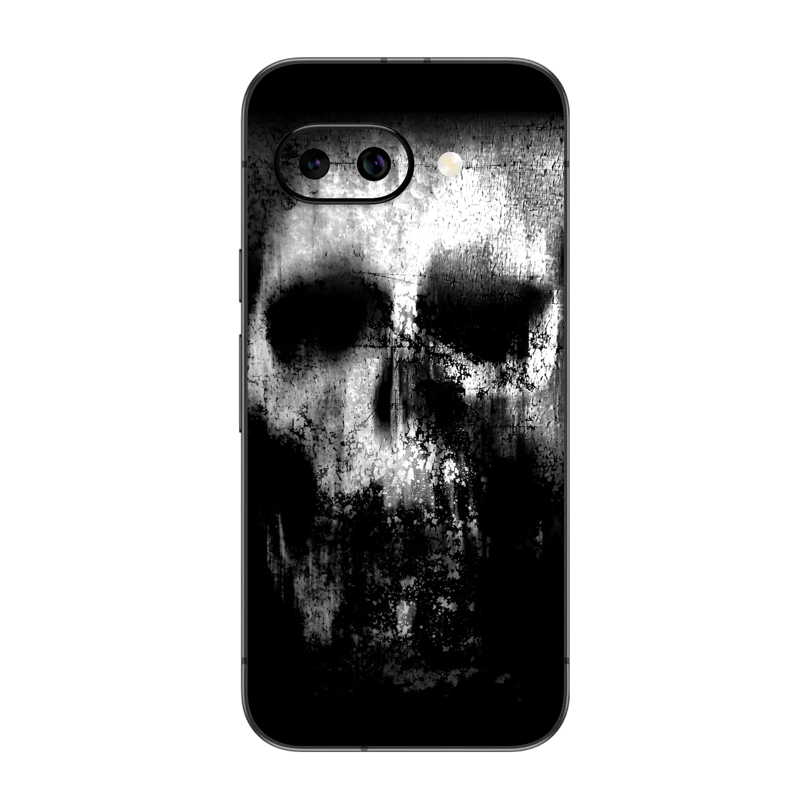 Google Pixel 9a SIGNATURE Horror Black & White SKULL Skin