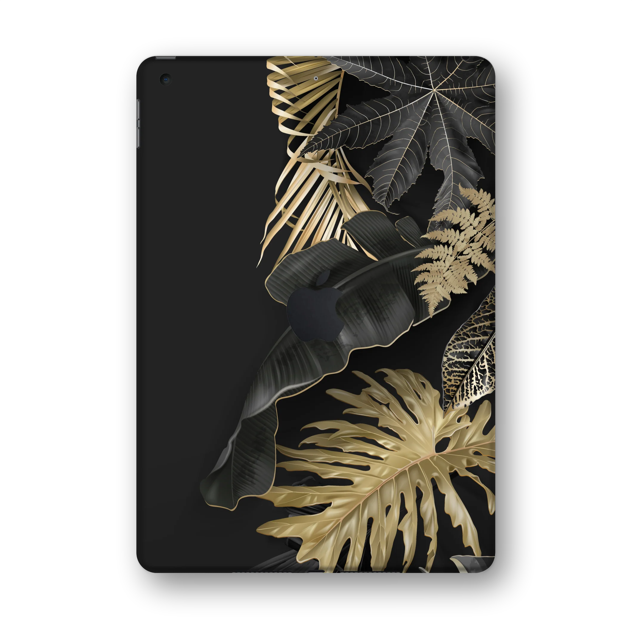 iPad 10.2-inch (7th Gen, 2019) SIGNATURE Black-Gold Tropical Leaves V3 Skin