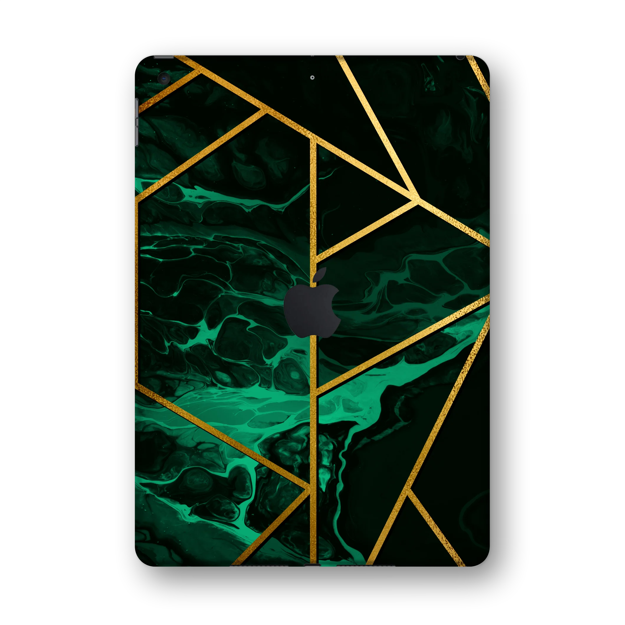 iPad 10.2-inch (7th Gen, 2019) SIGNATURE Liquid Green-Gold Geometric Skin
