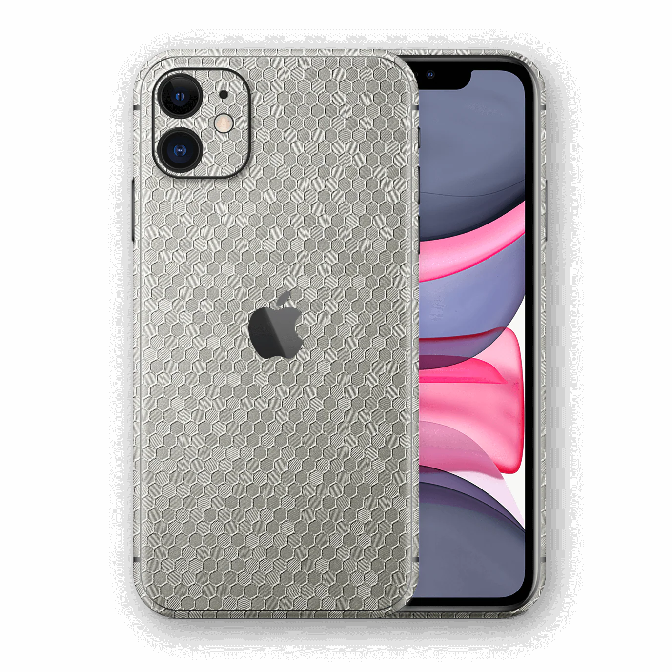 iPhone 11 LUXURIA SILVER HONEYCOMB 3D TEXTURED Skin