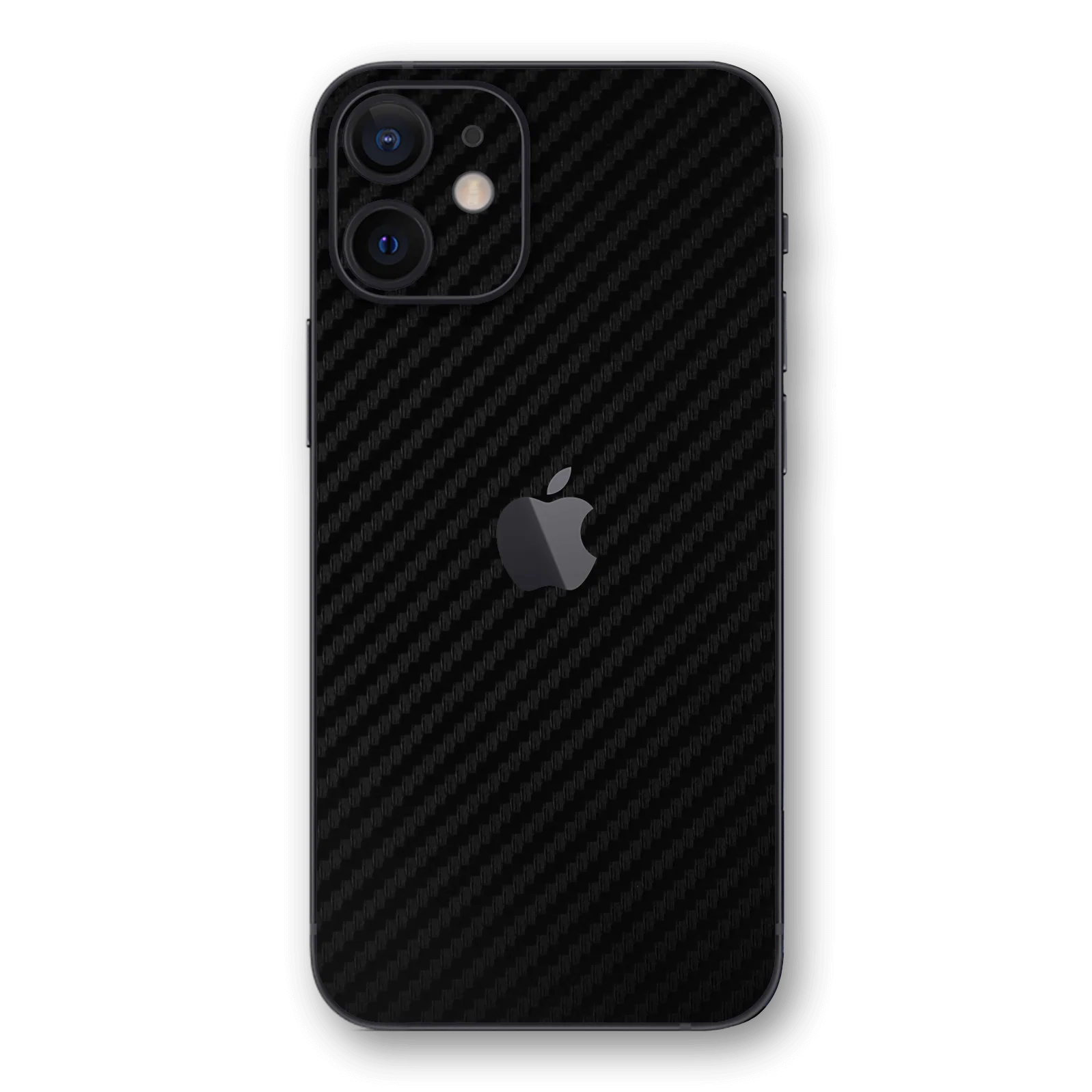 iPhone 12 MINI 3D Textured CARBON Fibre Skin - BLACK