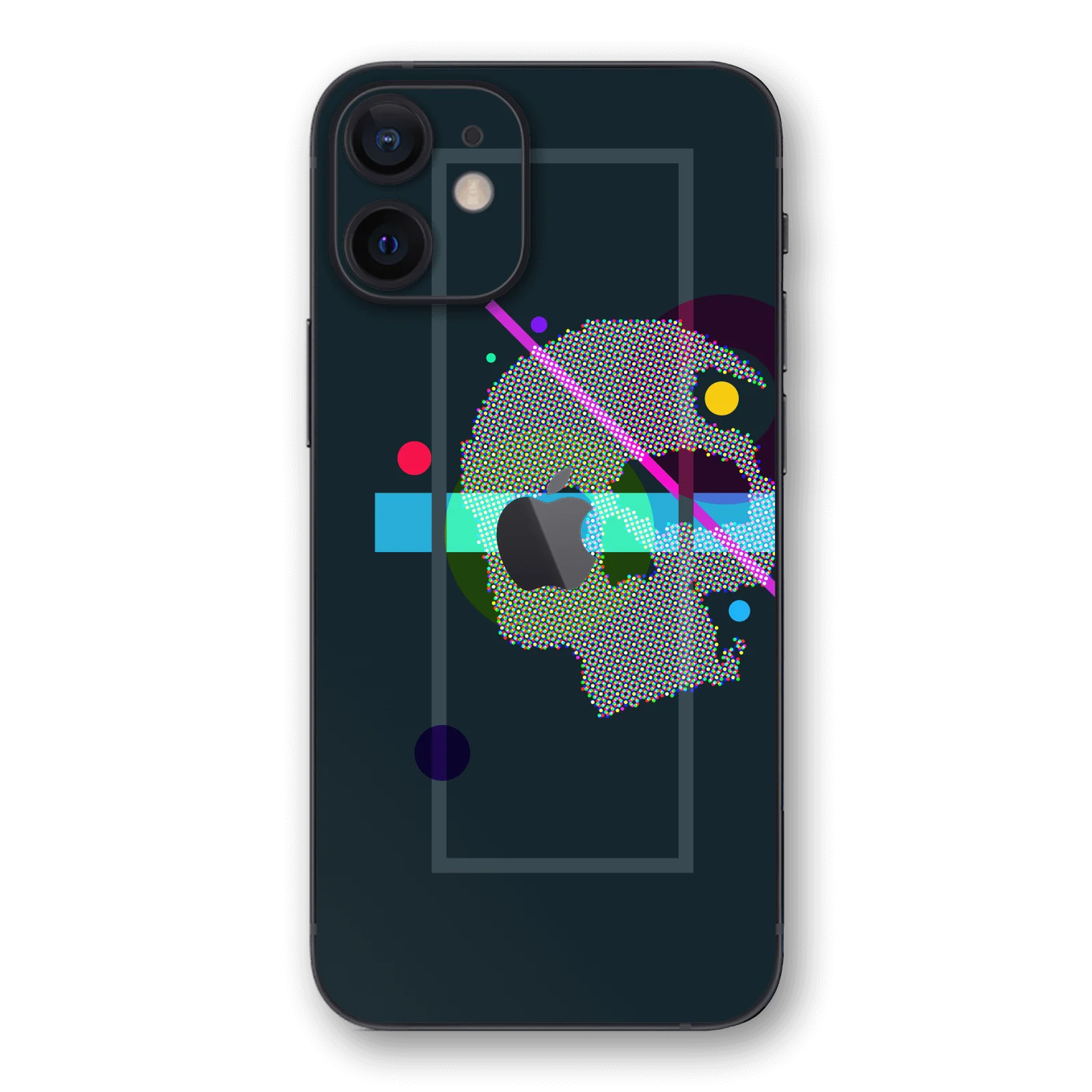 iPhone 12 MINI SIGNATURE Abstract GLITCH Skull Skin