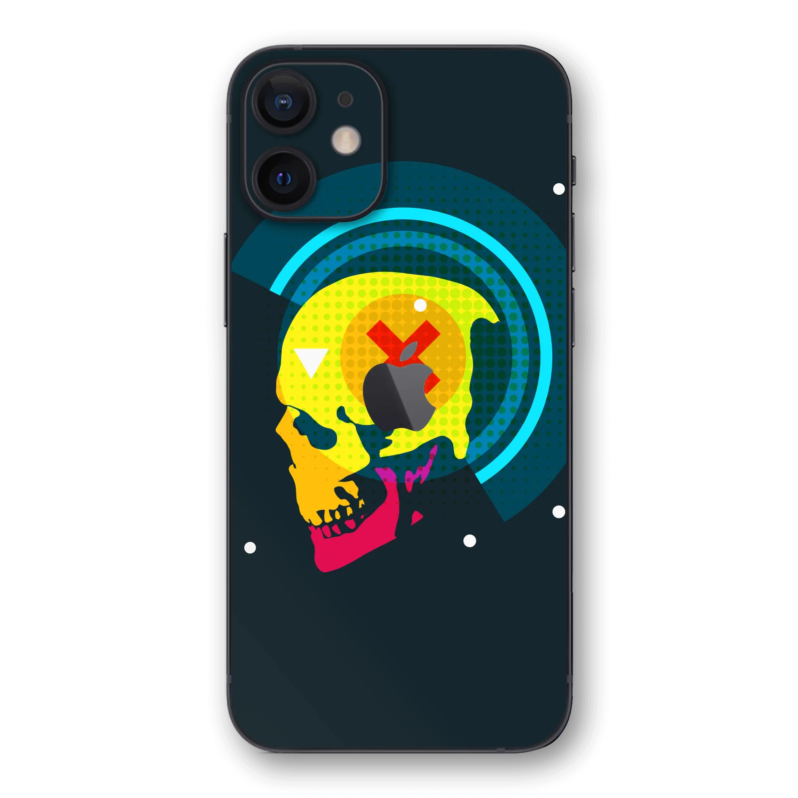 iPhone 12 MINI SIGNATURE Abstract Prussian-Blue SKULL Skin