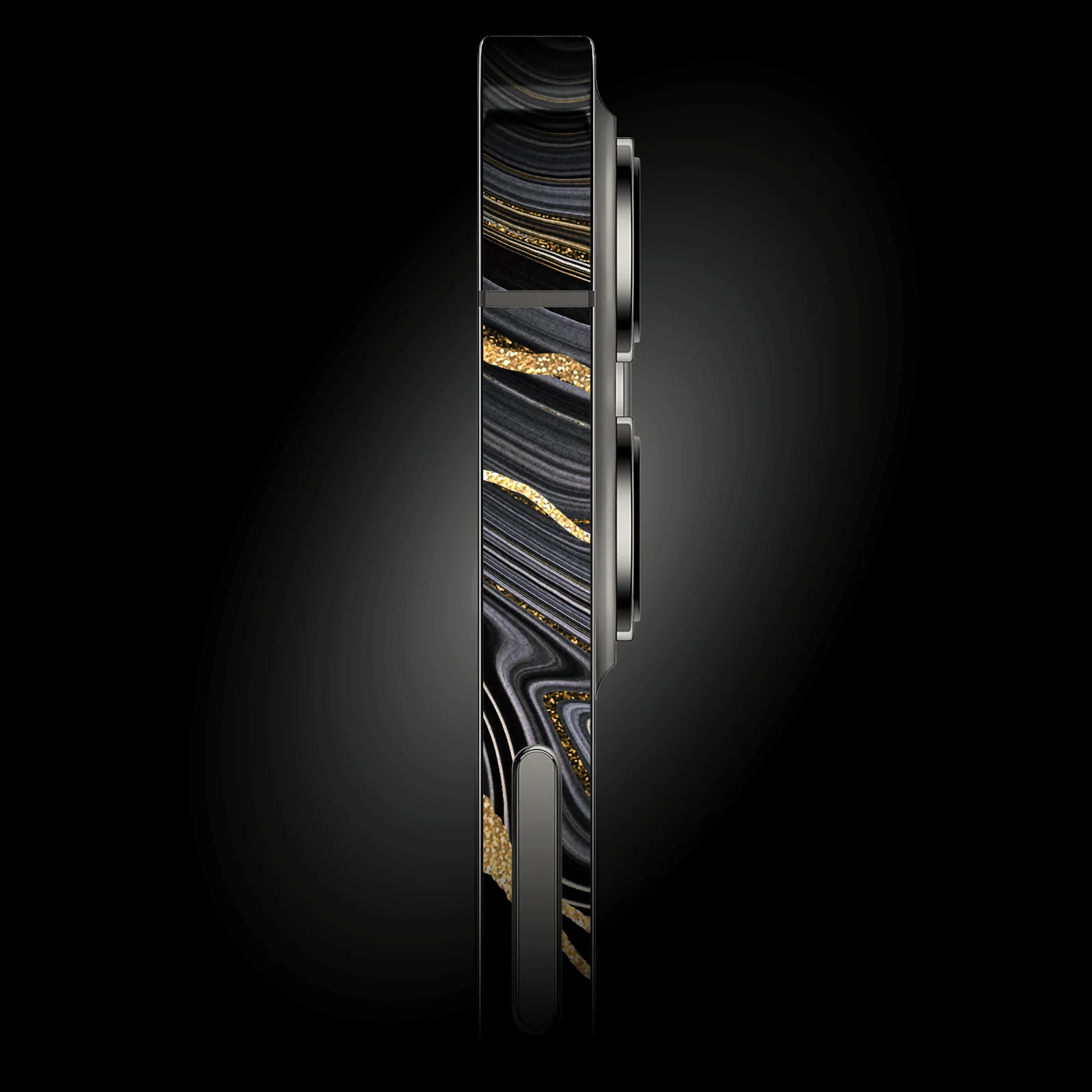 iPhone 12 MINI SIGNATURE AGATE GEODE Black-Gold Skin - Image 2