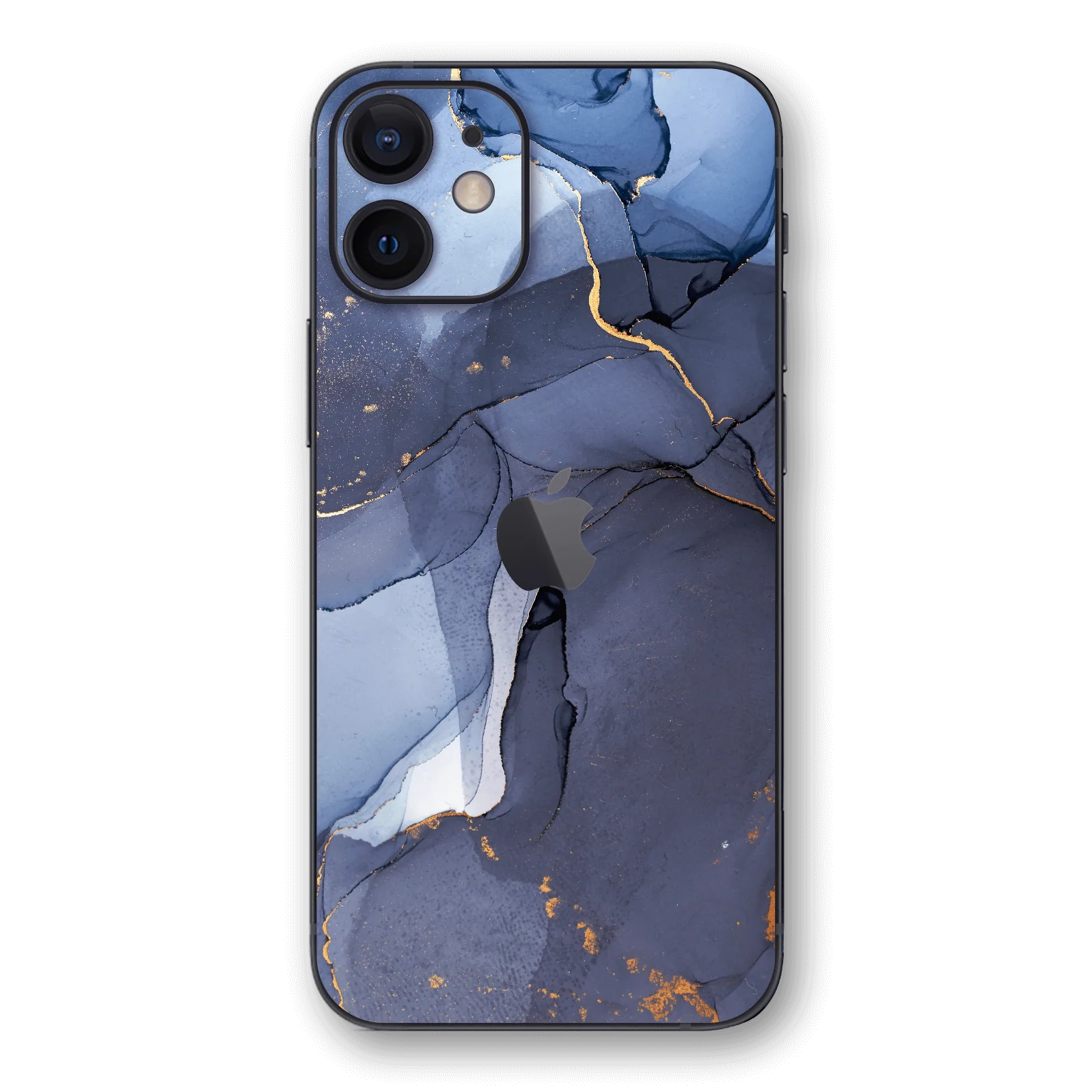 iPhone 12 MINI SIGNATURE AGATE GEODE Pigeon Blue-Gold Skin