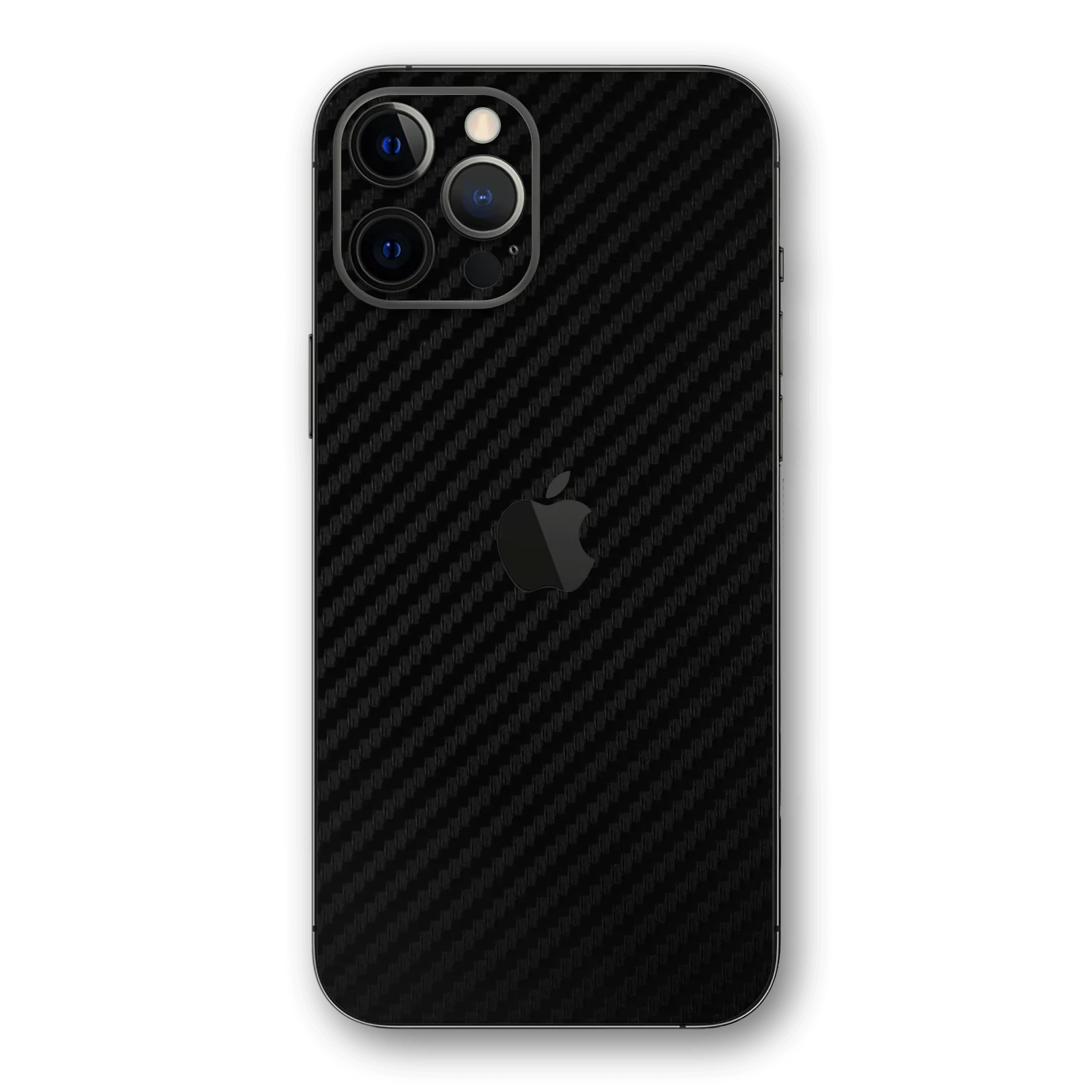 iPhone 12 Pro MAX 3D Textured CARBON Fibre Skin - BLACK