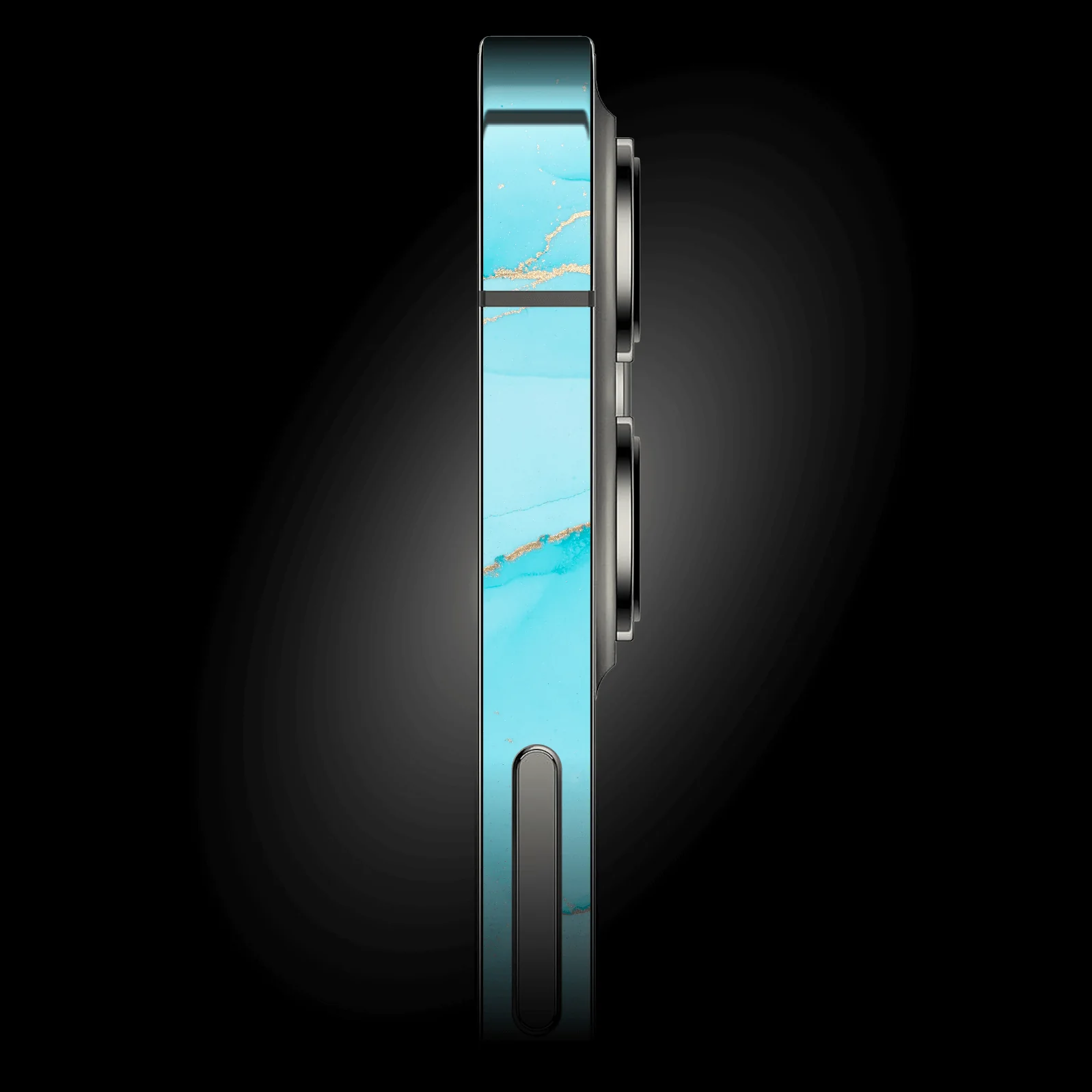 iPhone 12 Pro MAX SIGNATURE AGATE GEODE Aqua-Gold Skin - Image 2
