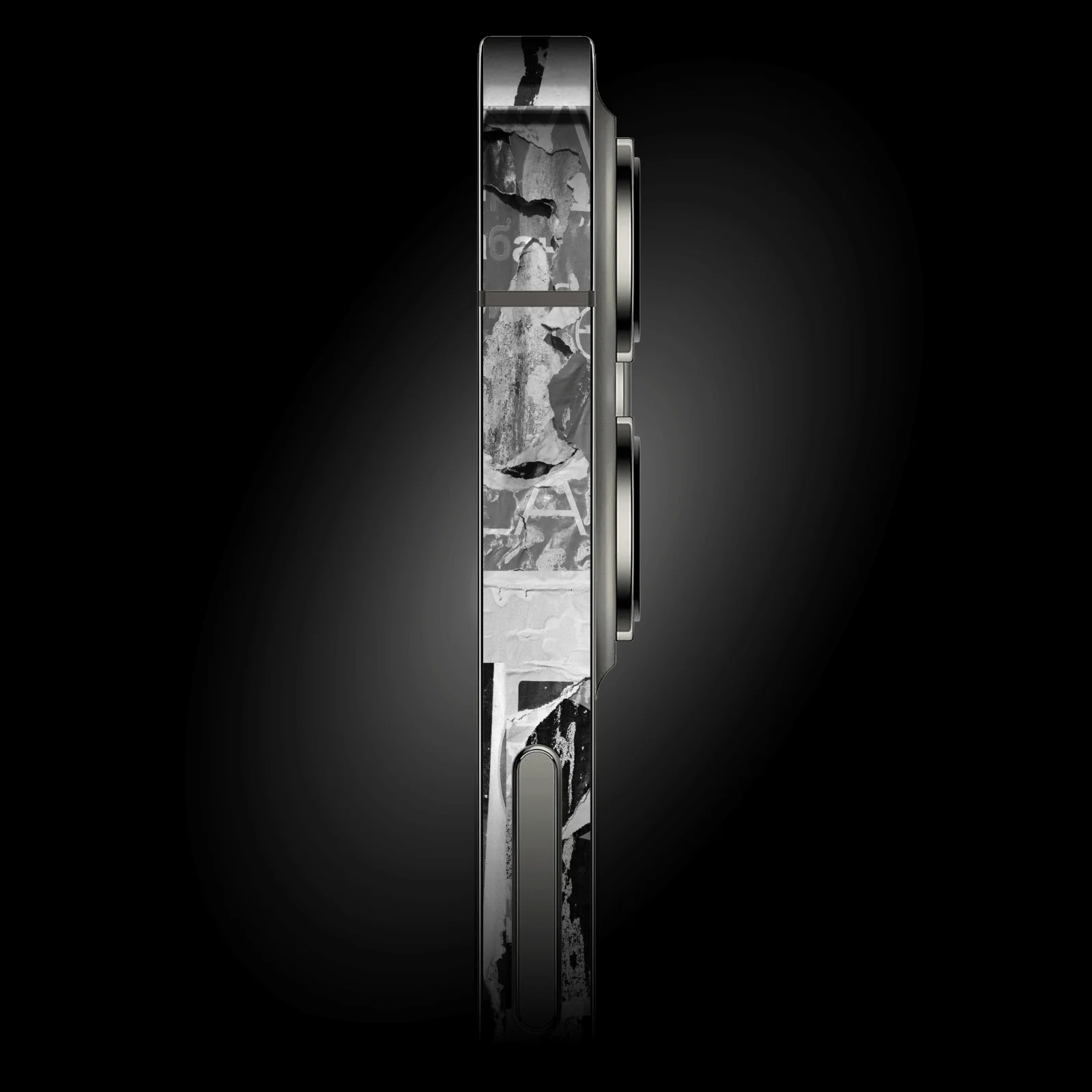 iPhone 12 PRO SIGNATURE Black & White Poster Skin - Image 2