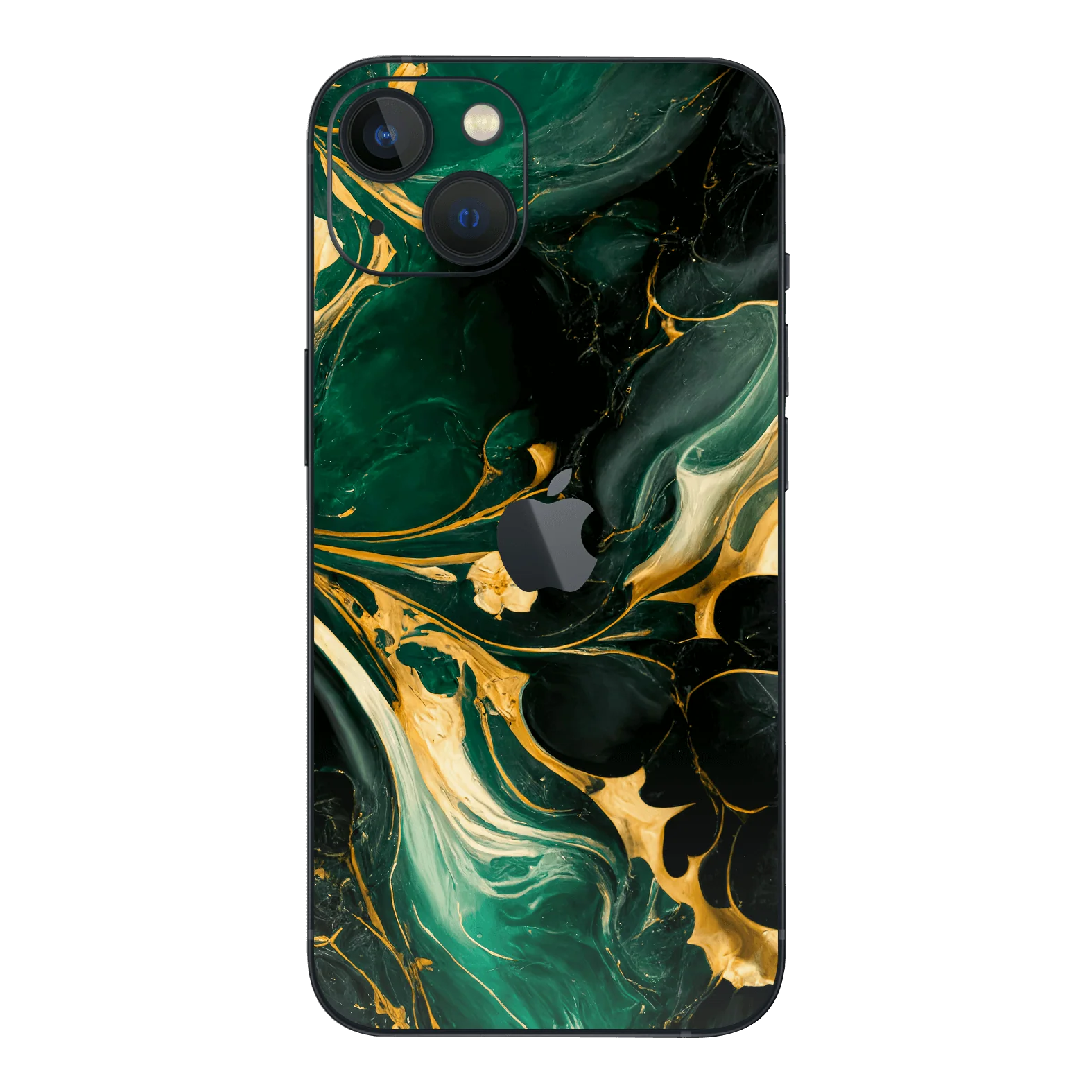 iPhone 13 SIGNATURE AGATE GEODE Royal Green-Gold Skin