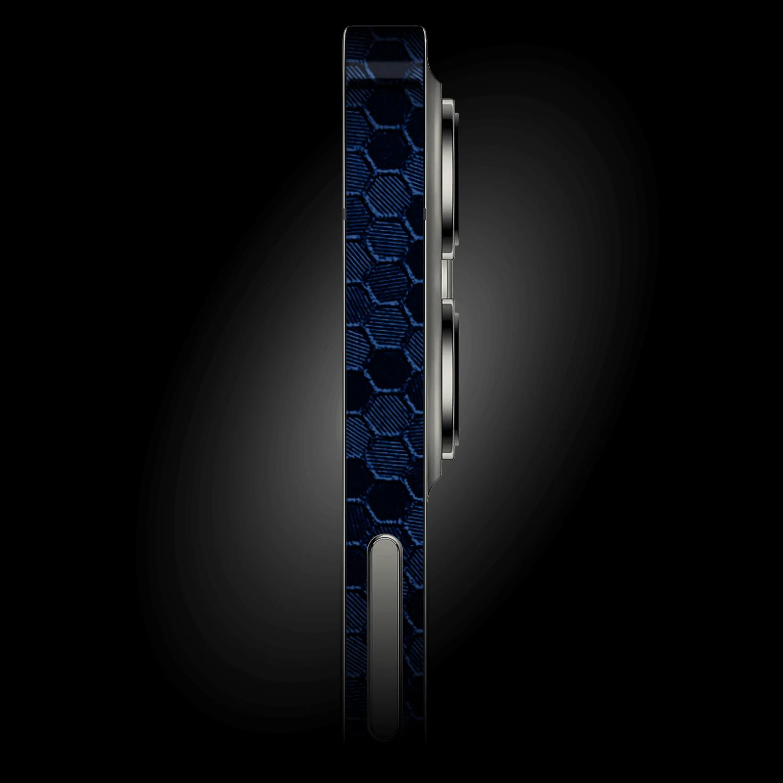 iPhone 14 PRO LUXURIA Navy Blue HONEYCOMB 3D TEXTURED Skin - Image 2
