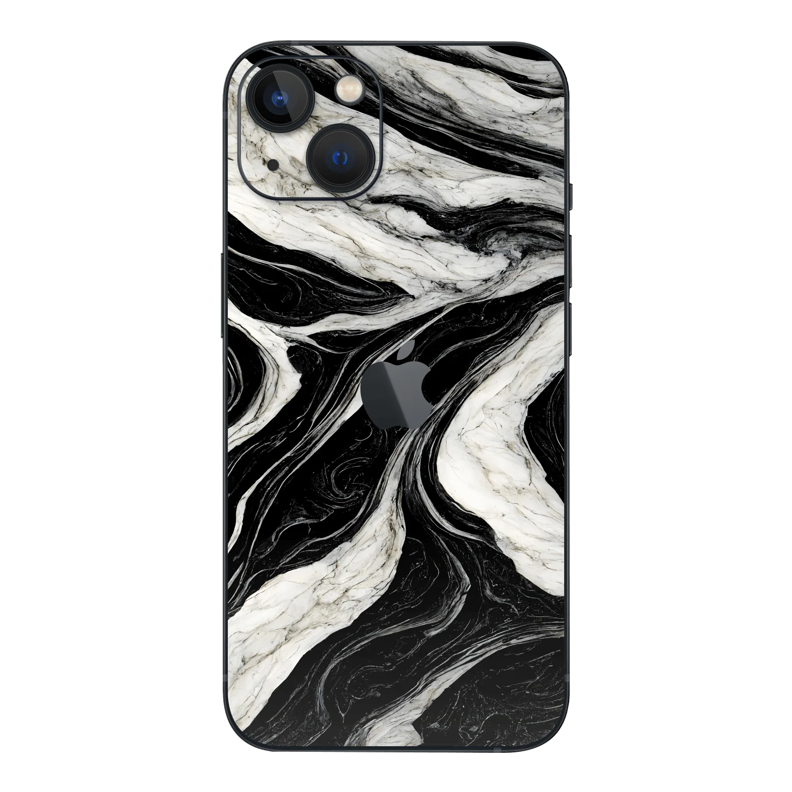 iPhone 14 SIGNATURE Marble Bianco e Nero Skin