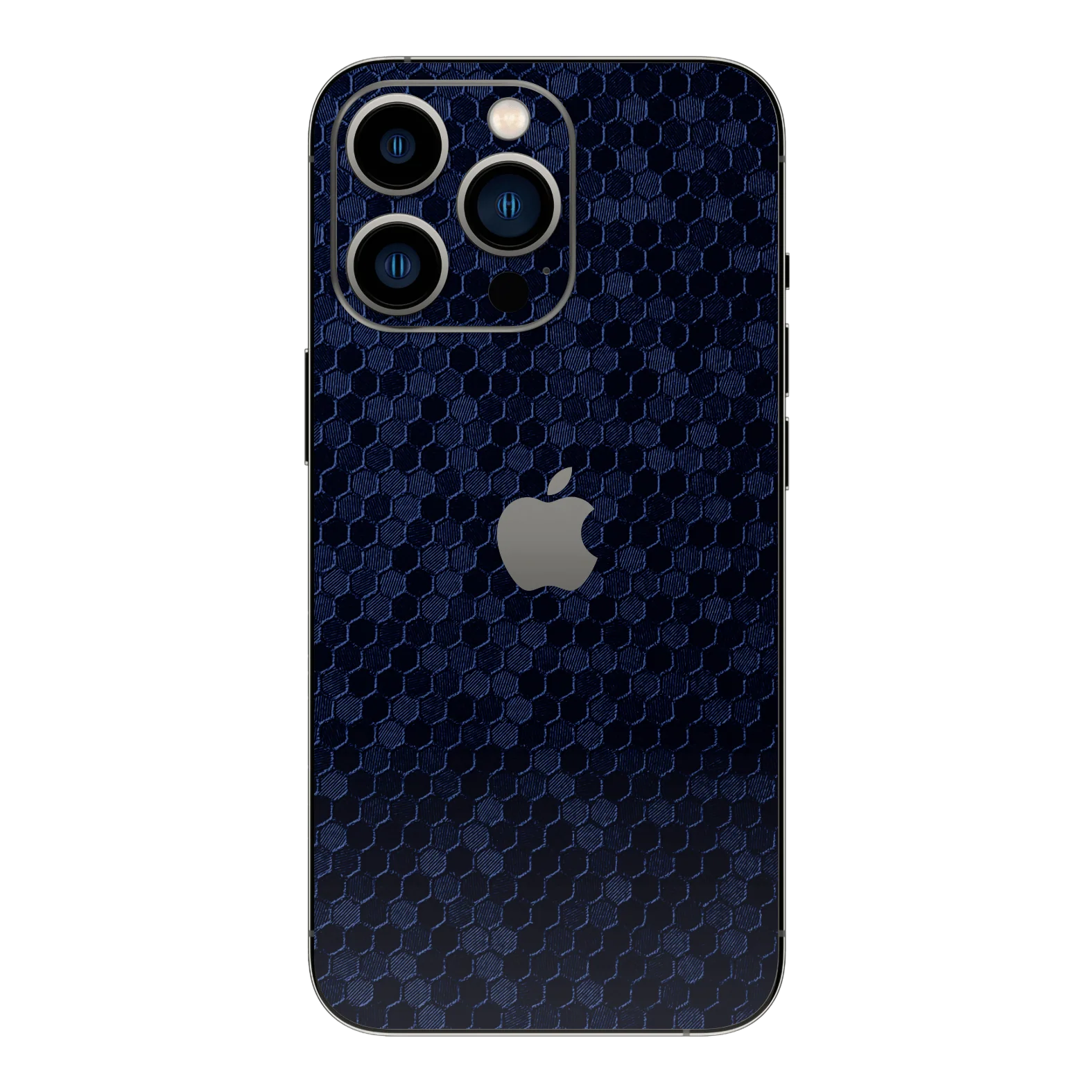 iPhone 15 PRO LUXURIA Navy Blue HONEYCOMB 3D TEXTURED Skin