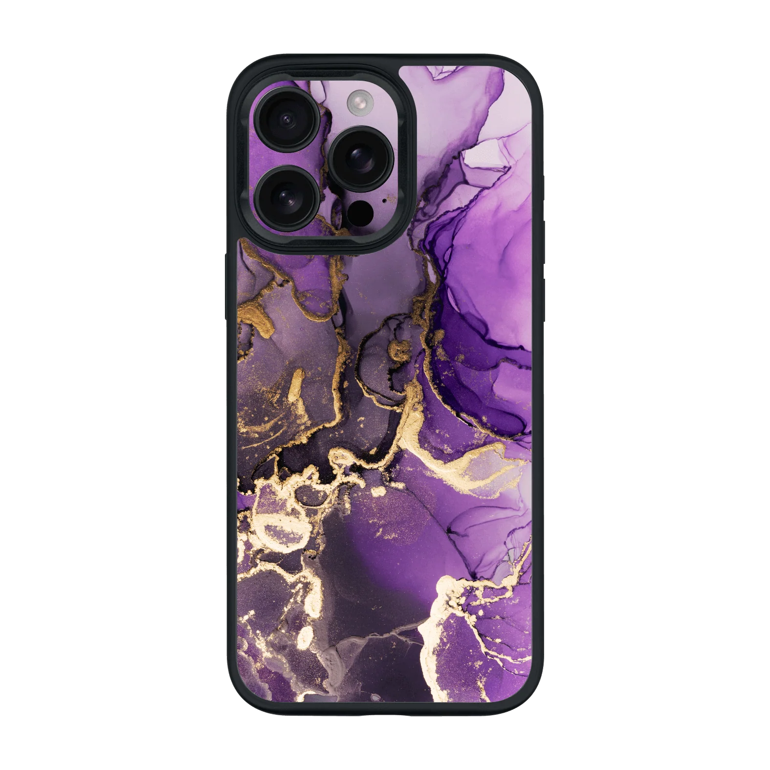 iPhone 15 Pro MAX Qcaze - SIGNATURE AGATE GEODE Purple-Gold (Case + Skin Kit)