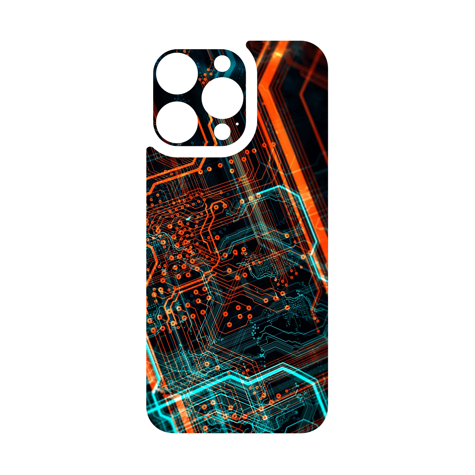 iPhone 15 Pro MAX Qcaze - SIGNATURE NEON PCB Board (Case + Skin Kit) - Image 3