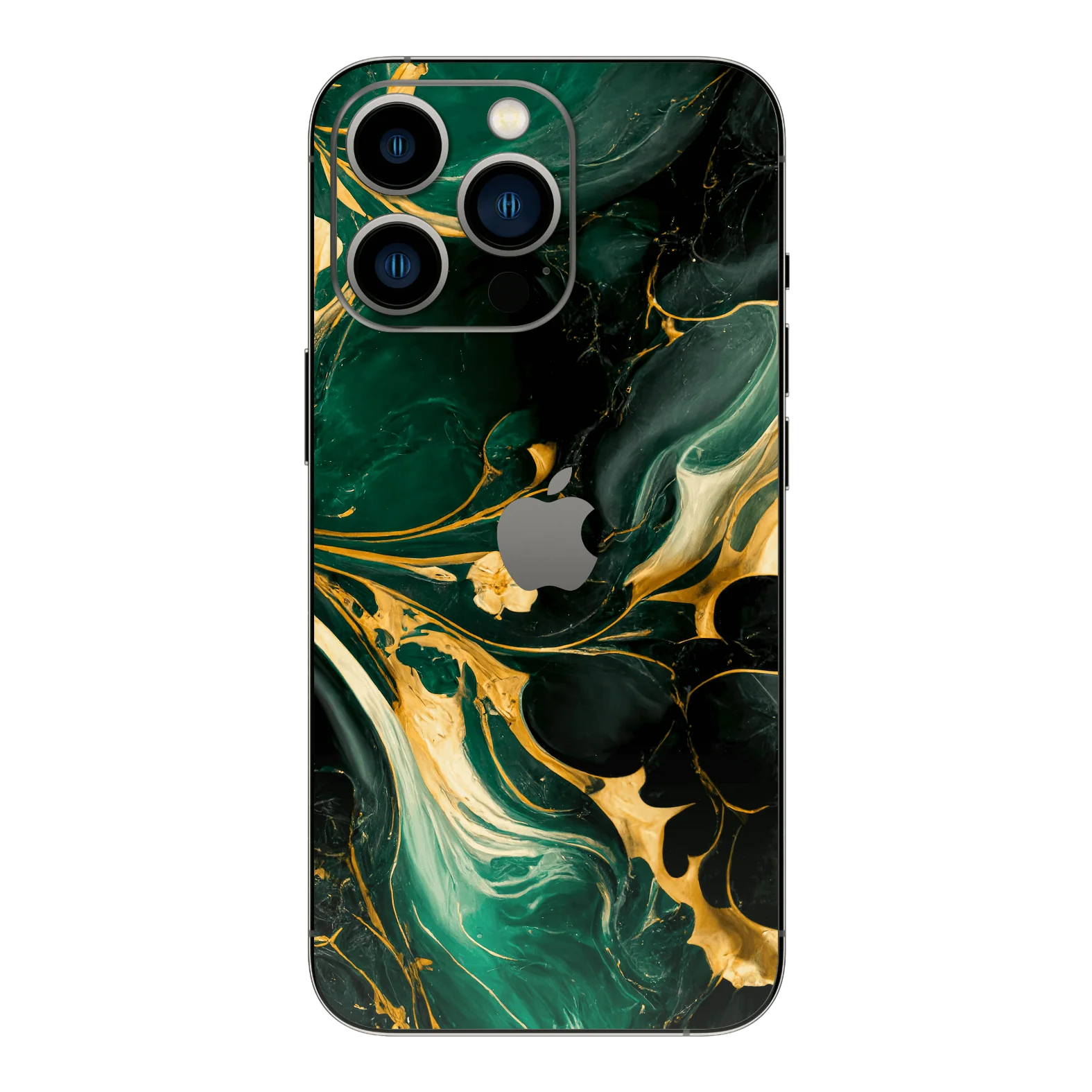 iPhone 15 Pro MAX SIGNATURE AGATE GEODE Royal Green-Gold Skin