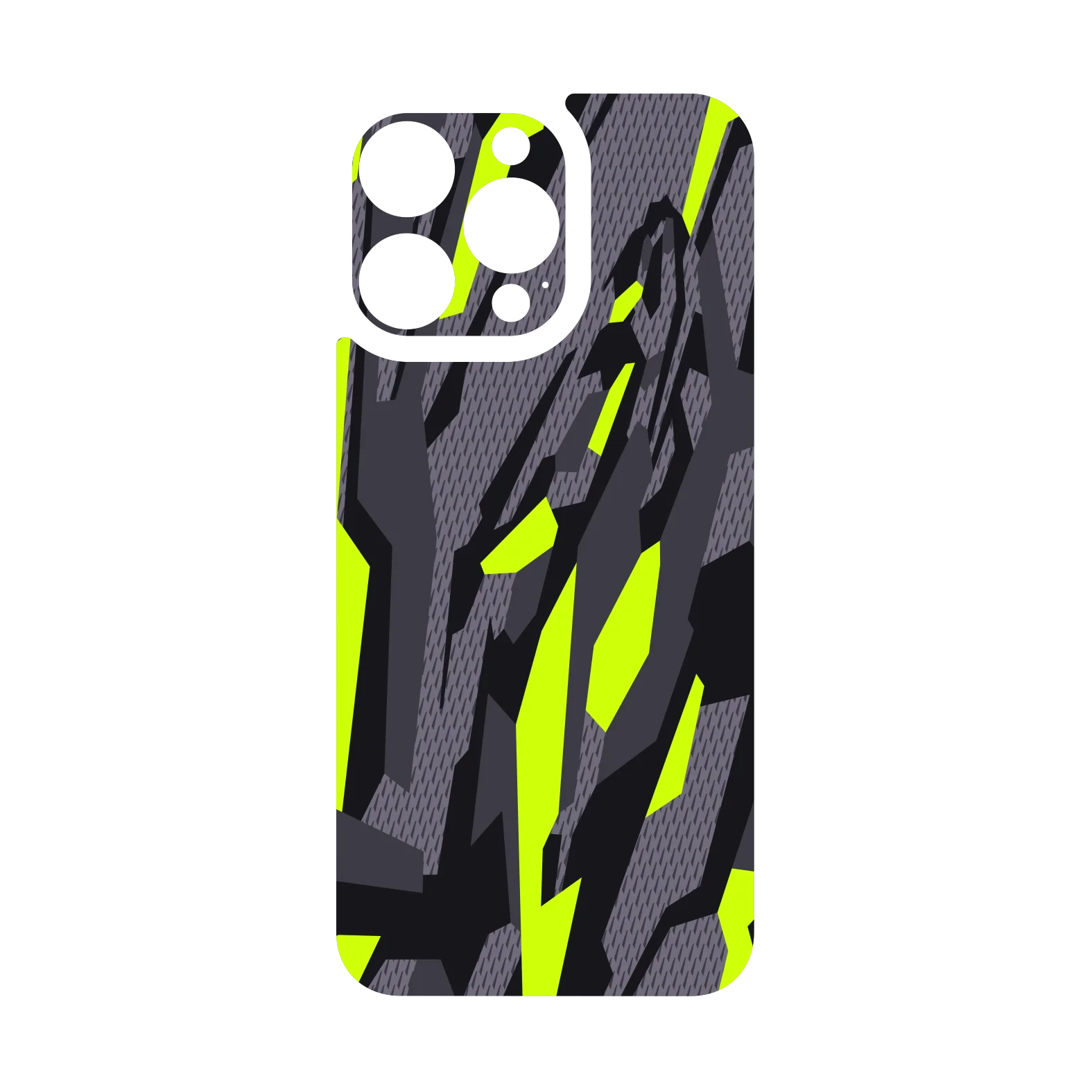 iPhone 15 PRO Qcaze - SIGNATURE Abstract Green CAMO (Case + Skin Kit) - Image 3