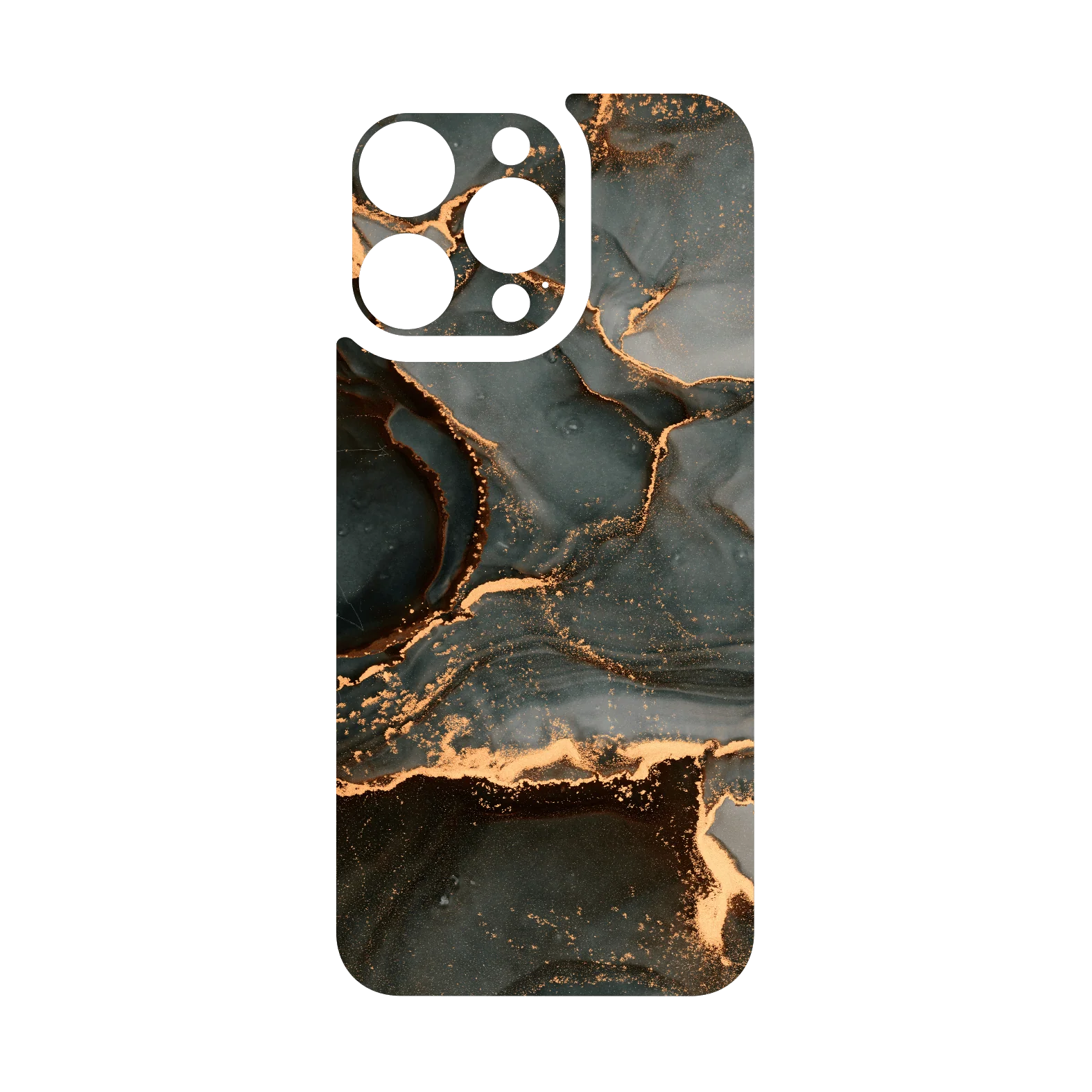 iPhone 15 PRO Qcaze - SIGNATURE AGATE GEODE Deep Forest (Case + Skin Kit) - Image 3