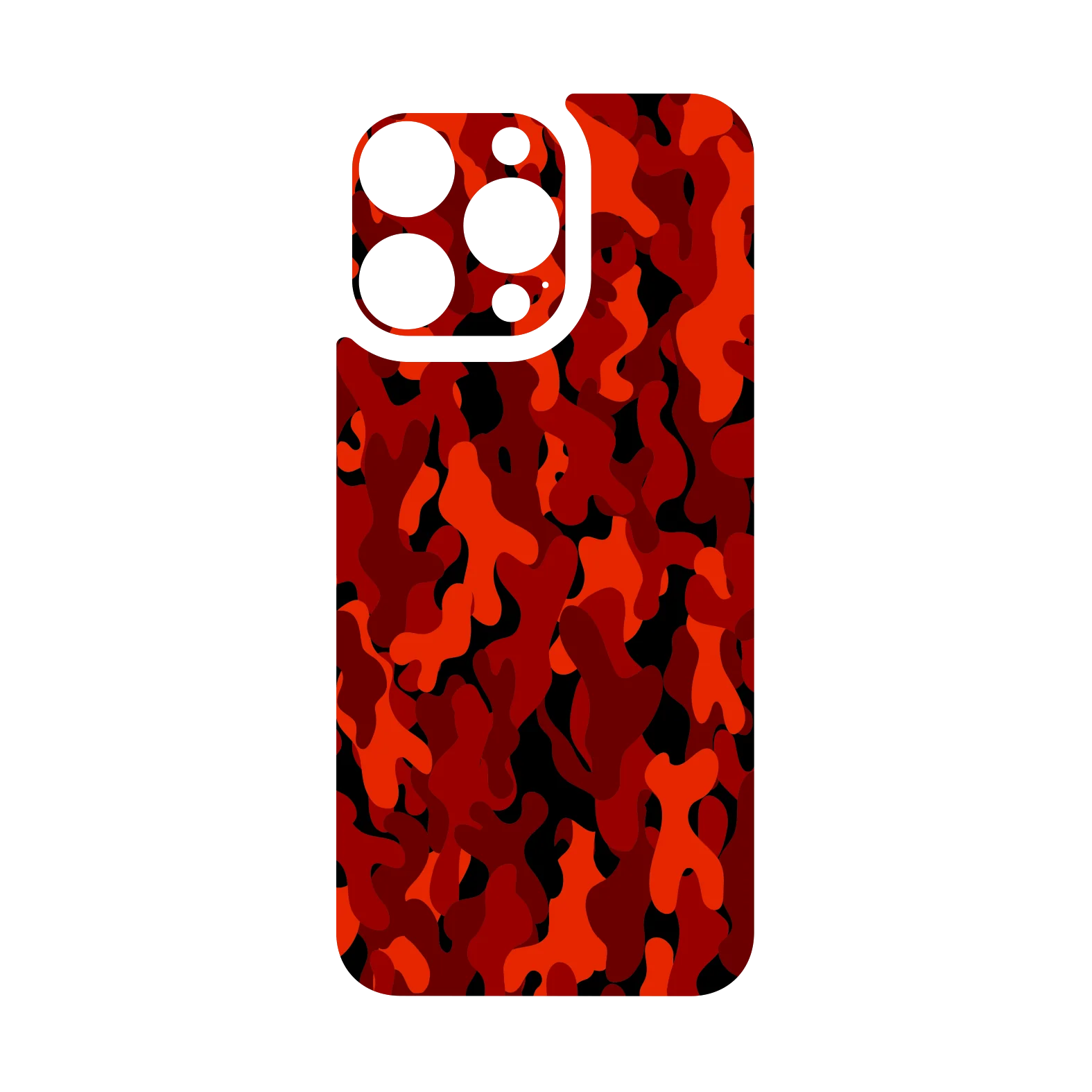 iPhone 15 PRO Qcaze - SIGNATURE Fire CAMO (Case + Skin Kit) - Image 3