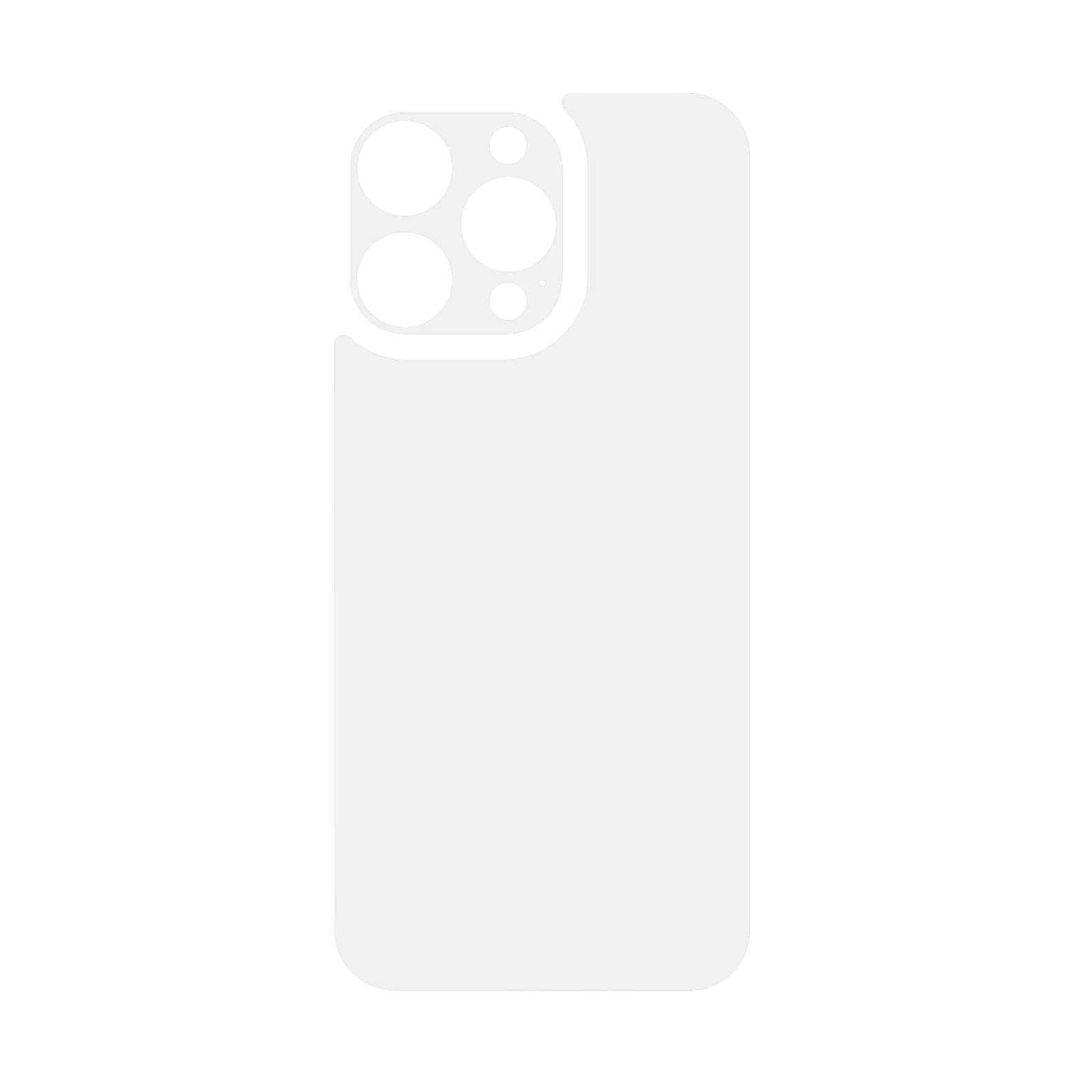 iPhone 15 PRO Qcaze - Soft-Touch POLAR White StealthMatte (Case + Skin Kit) - Image 3