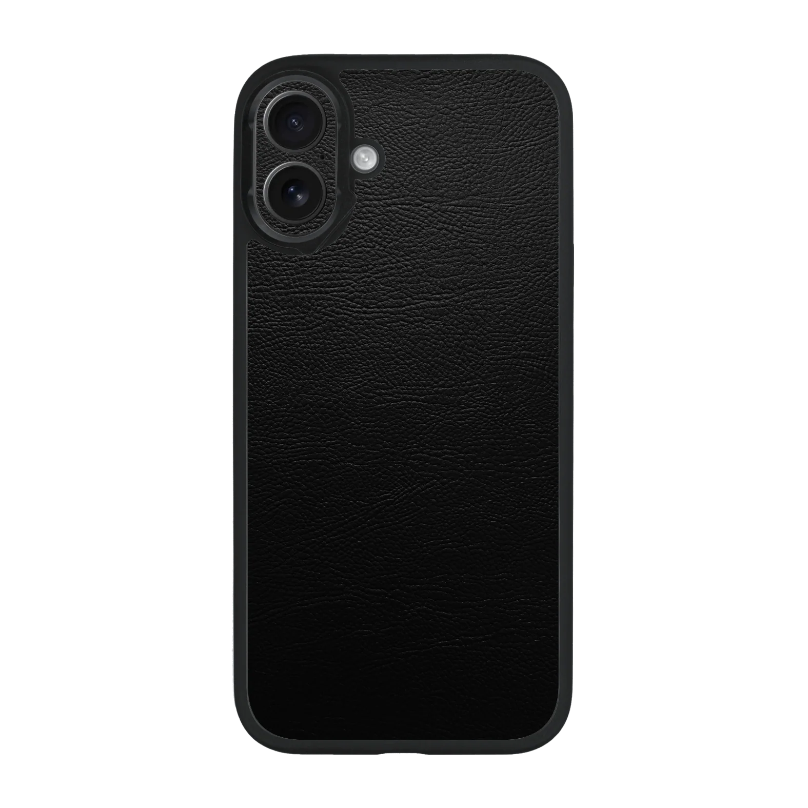 iPhone 16 Plus Qcaze - LUXURIA RIDERS Black LEATHER Textured (Case + Skin Kit)