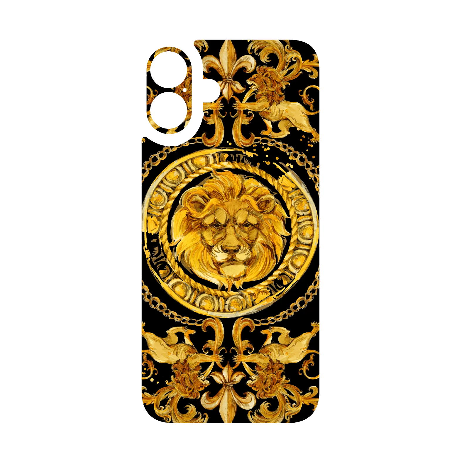 iPhone 16 Plus Qcaze - SIGNATURE Baroque Gold Ornaments (Case + Skin Kit) - Image 3