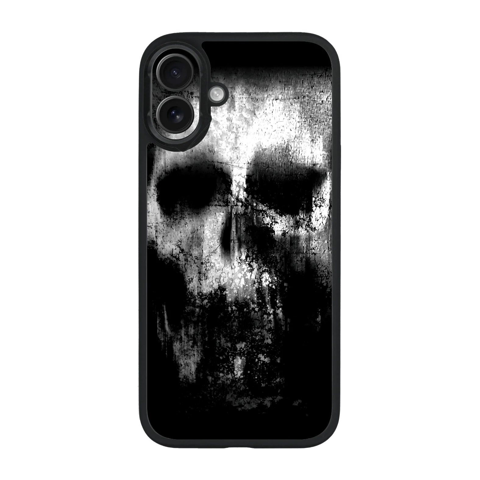 iPhone 16 Plus Qcaze - SIGNATURE Horror Black & White SKULL (Case + Skin Kit)