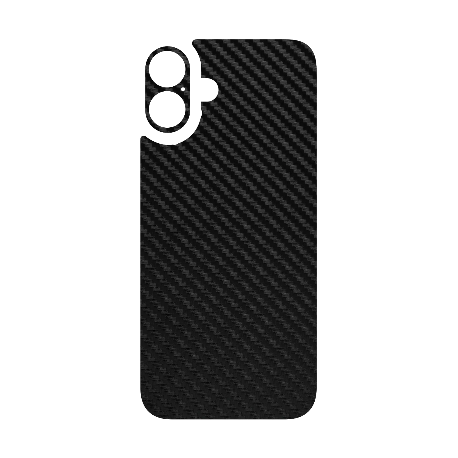 iPhone 16 Plus Qcaze - Textured CARBON Fibre - BLACK (Case + Skin Kit) - Image 3