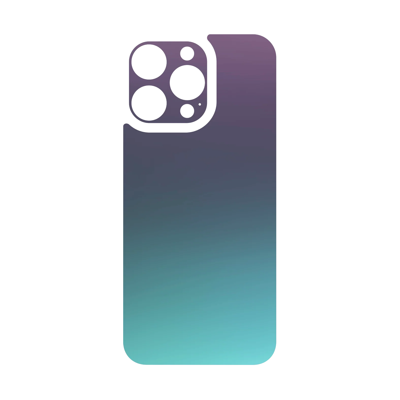 iPhone 16 PRO Qcaze - CHAMELEON TURQUOISE LAVENDER Matt Metallic (Case + Skin Kit) - Image 3