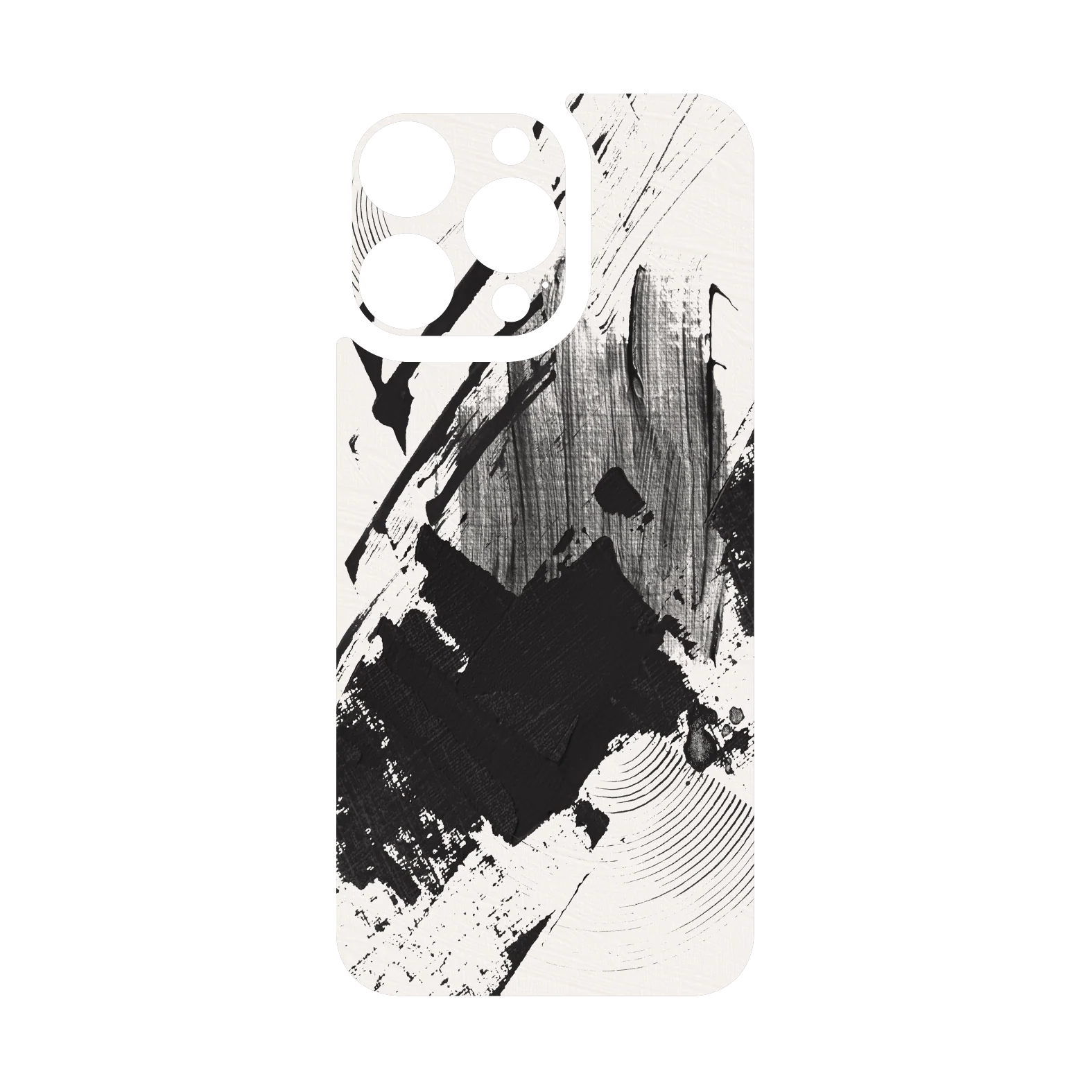 iPhone 16 PRO Qcaze - SIGNATURE Black & White Madness (Case + Skin Kit) - Image 3
