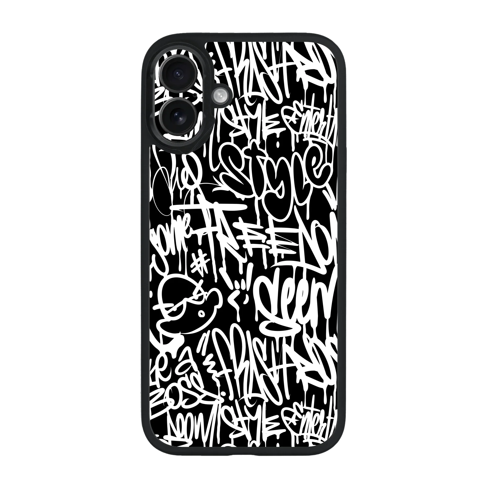 iPhone 16 Qcaze - SIGNATURE Monochrome Graffiti (Case + Skin Kit)