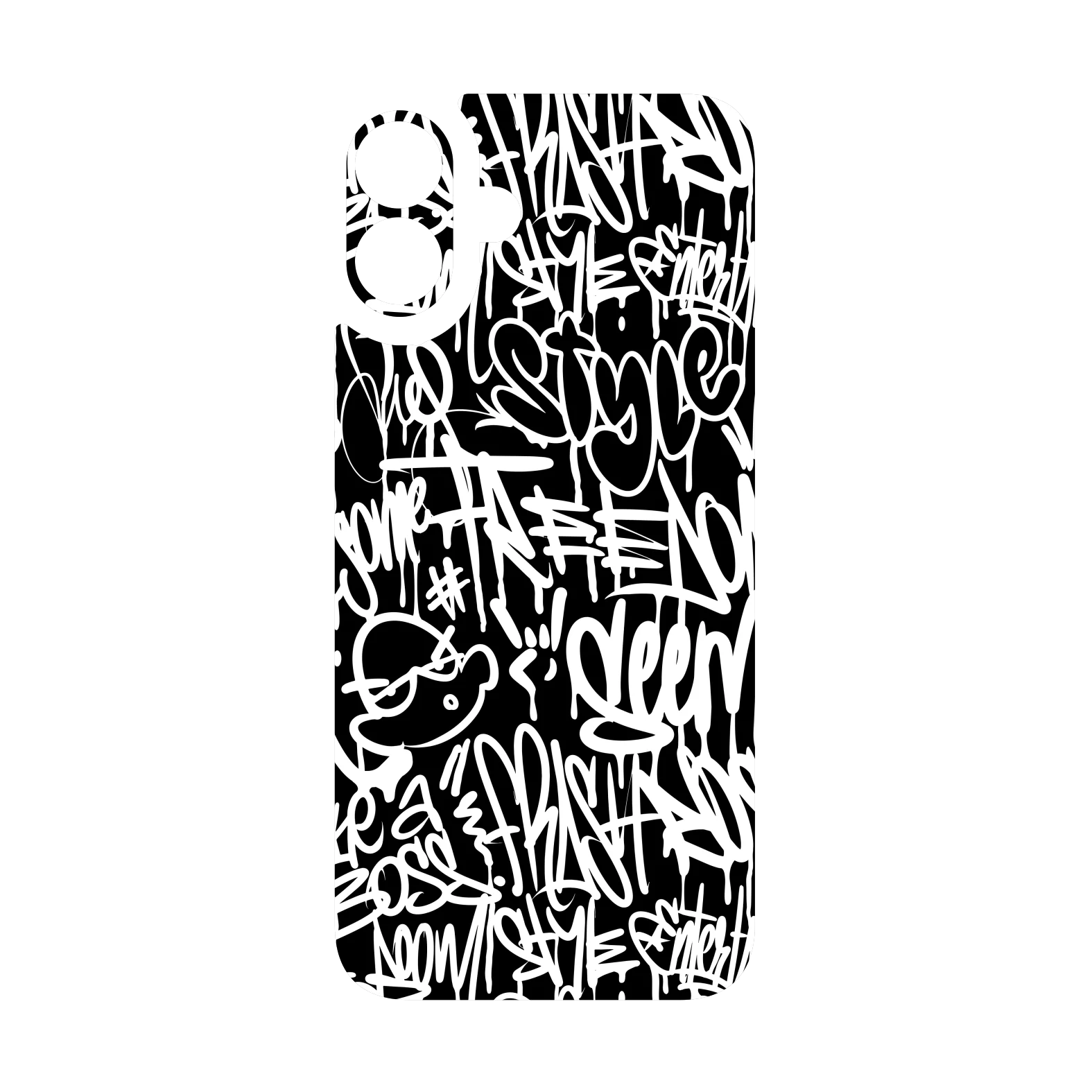 iPhone 16 Qcaze - SIGNATURE Monochrome Graffiti (Case + Skin Kit) - Image 3