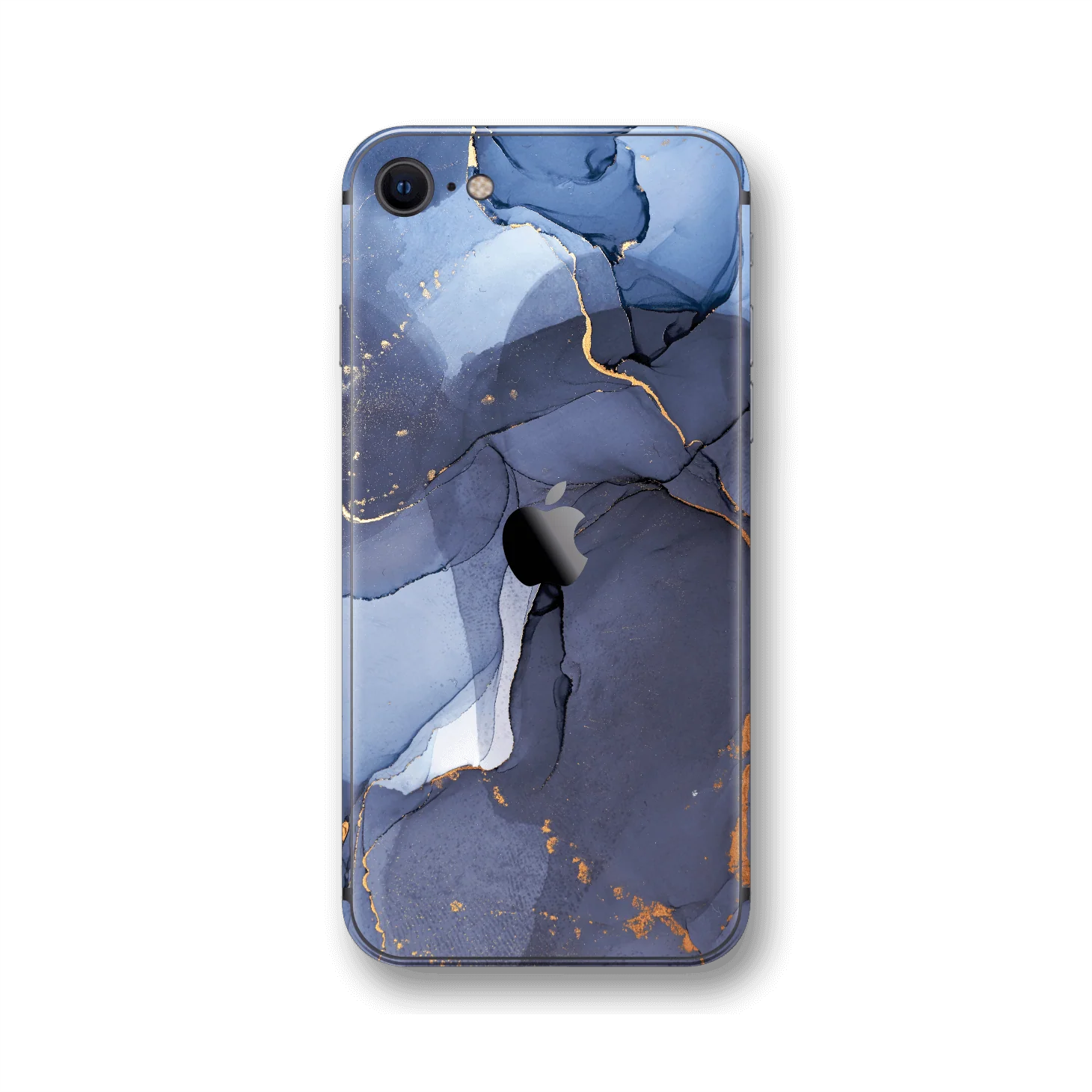 iPhone SE (2020) SIGNATURE AGATE GEODE Pigeon Blue-Gold Skin