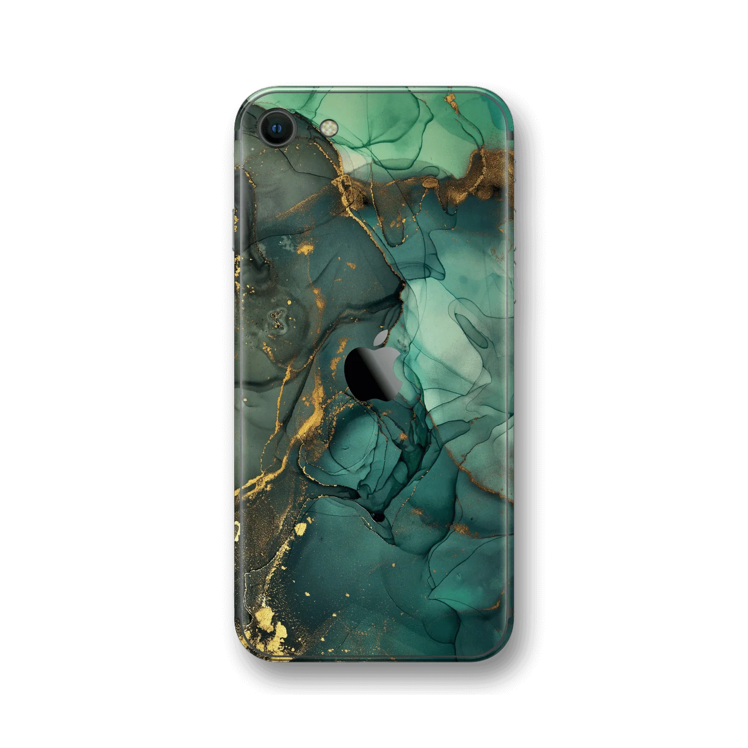 iPhone SE (2020) SIGNATURE AGATE GEODE Royal Green-Gold Skin