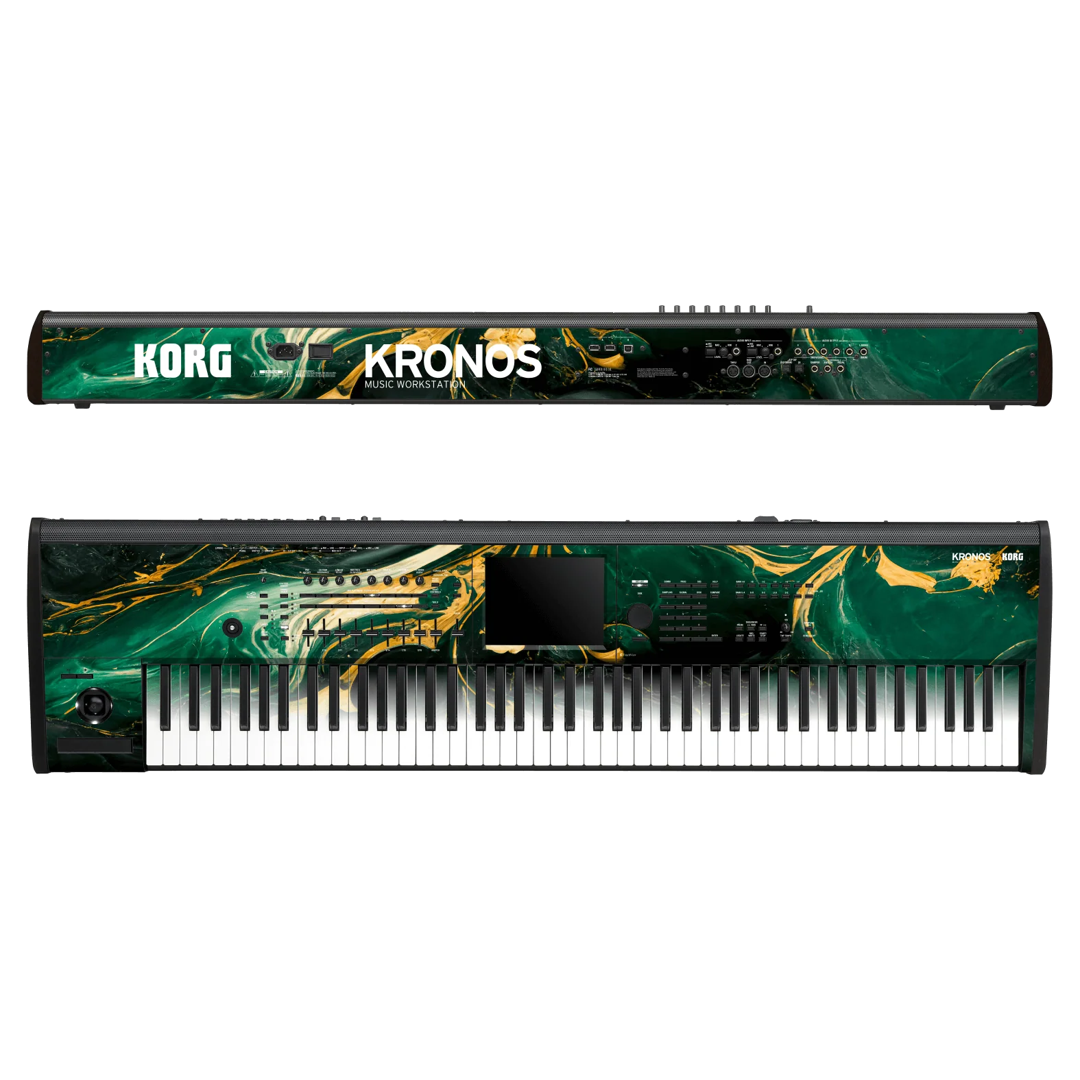 KORG Kronos 2 Music Workstation (88 keys) SIGNATURE AGATE GEODE Royal Green-Gold Skin