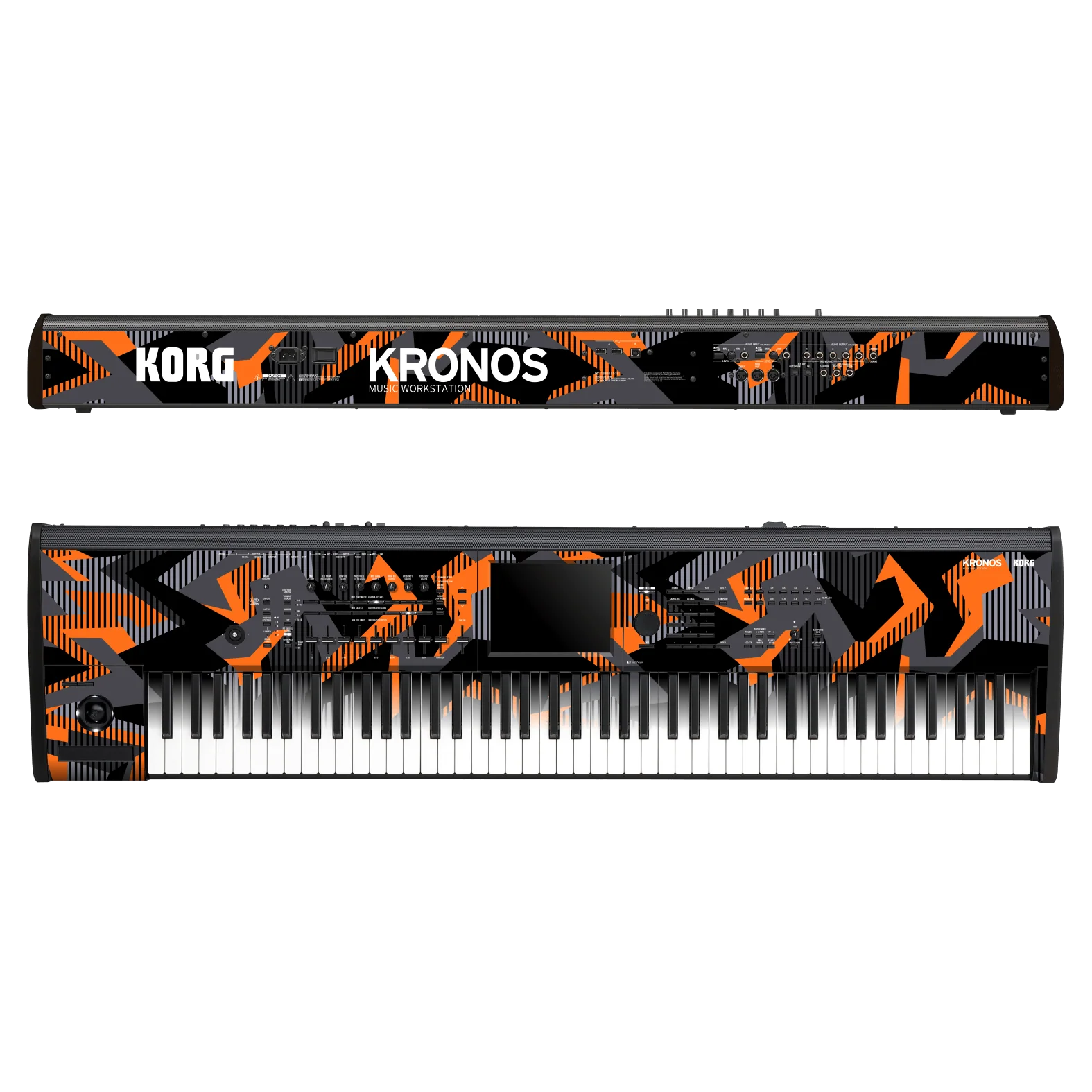 KORG Kronos 2 Music Workstation (88 keys) SIGNATURE Sharp-Edged Orange CAMO Skin