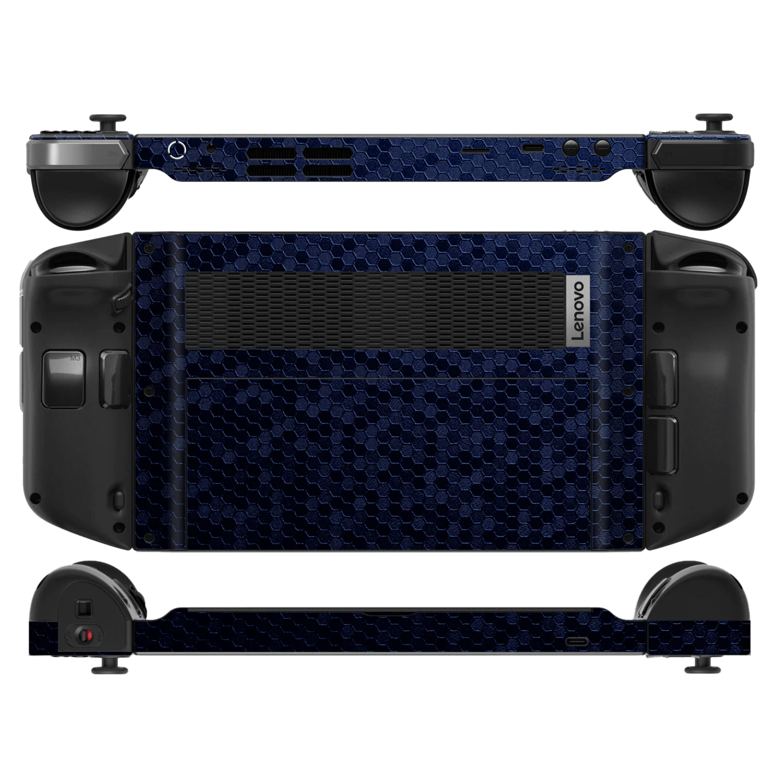 Lenovo Legion Go LUXURIA Navy Blue HONEYCOMB 3D TEXTURED Skin - Image 2