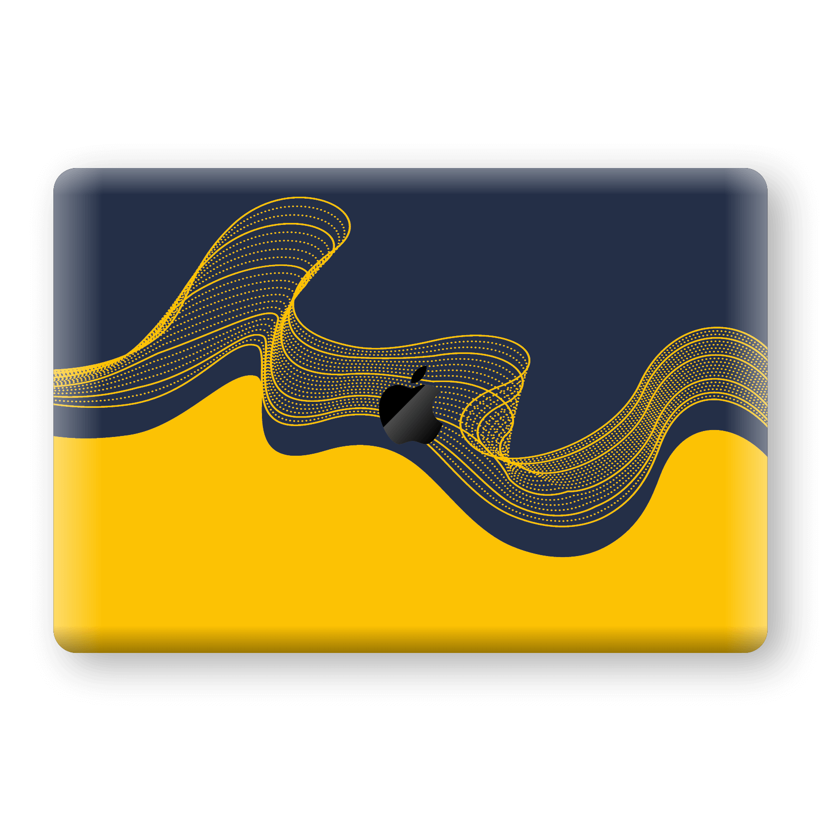 MacBook AIR 13" (2020) SIGNATURE NAVY-YELLOW Waves Skin