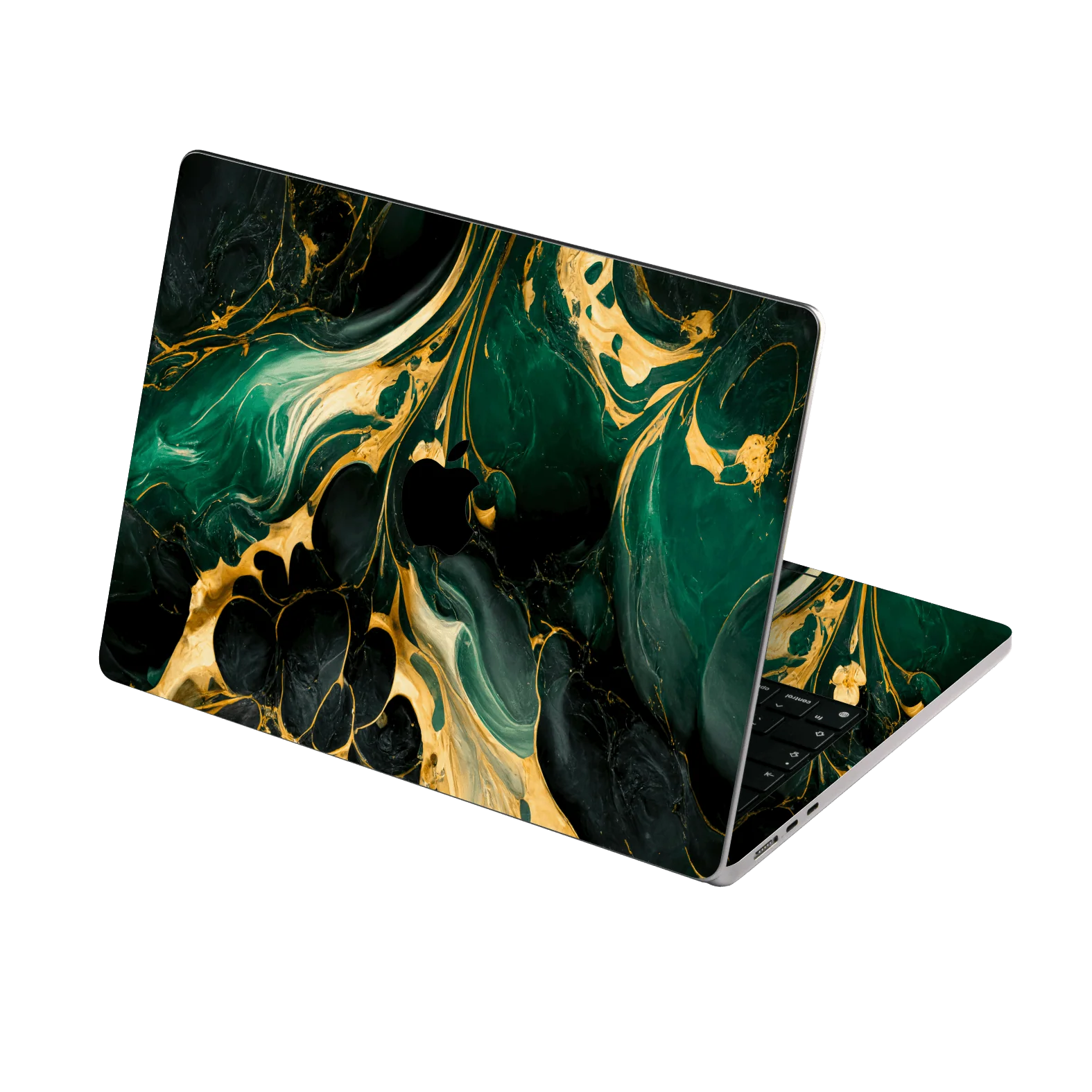 MacBook AIR 13.6" (2022/2024) SIGNATURE AGATE GEODE Royal Green-Gold Skin