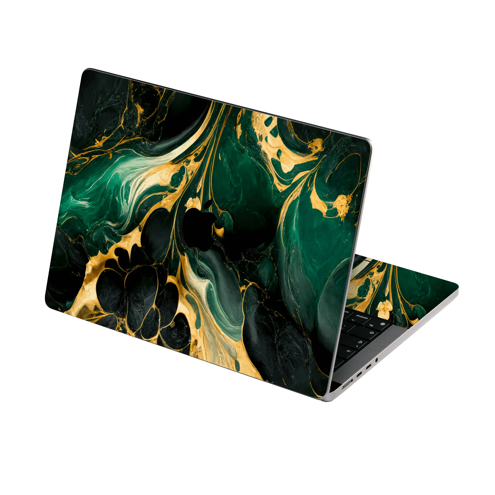 MacBook PRO 14" (2021/2023) SIGNATURE AGATE GEODE Royal Green-Gold Skin