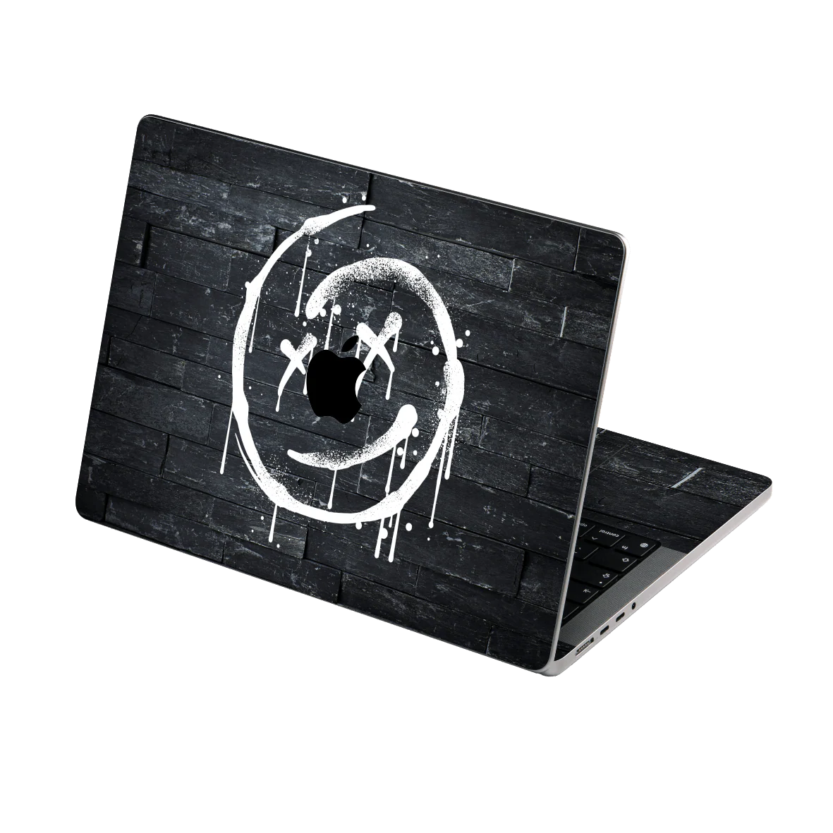 MacBook PRO 14" (2021) SIGNATURE Smiling Face on Black Wall Skin