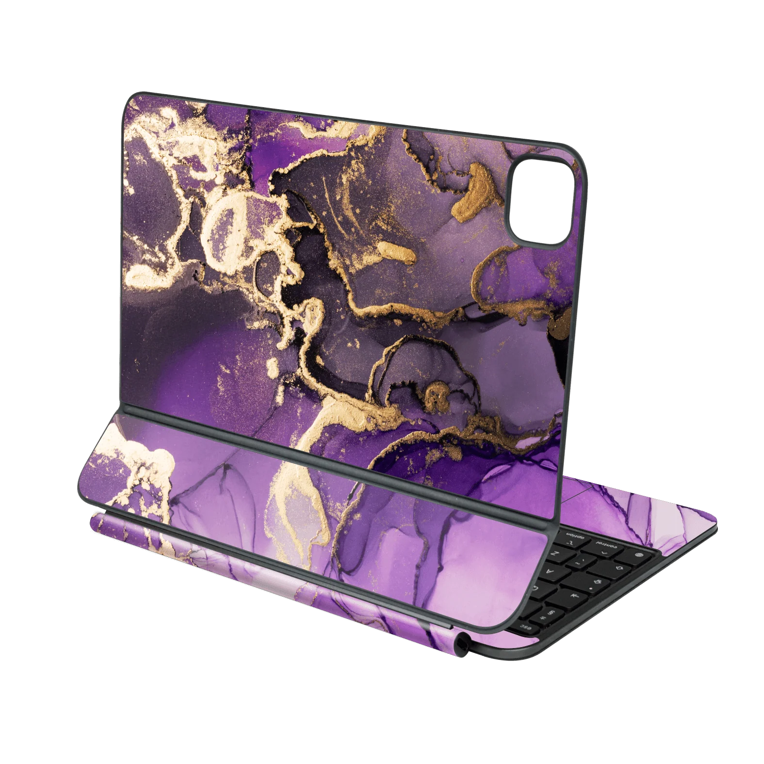 Magic Keyboard for iPad Pro 11” (M4/M5) SIGNATURE AGATE GEODE Purple-Gold Skin
