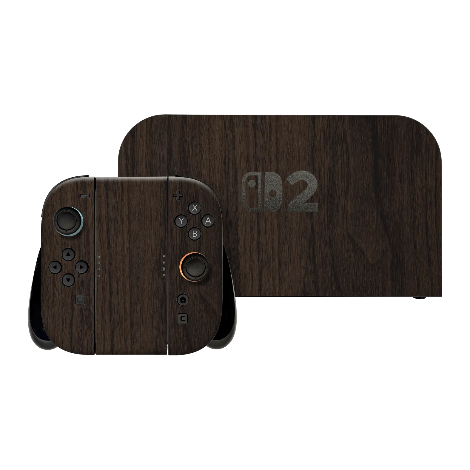 Nintendo Switch 2 LUXURIA Textured DARK WALNUT Skin